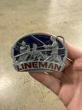Vintage Lineman Electrical Workers Belt Buckle