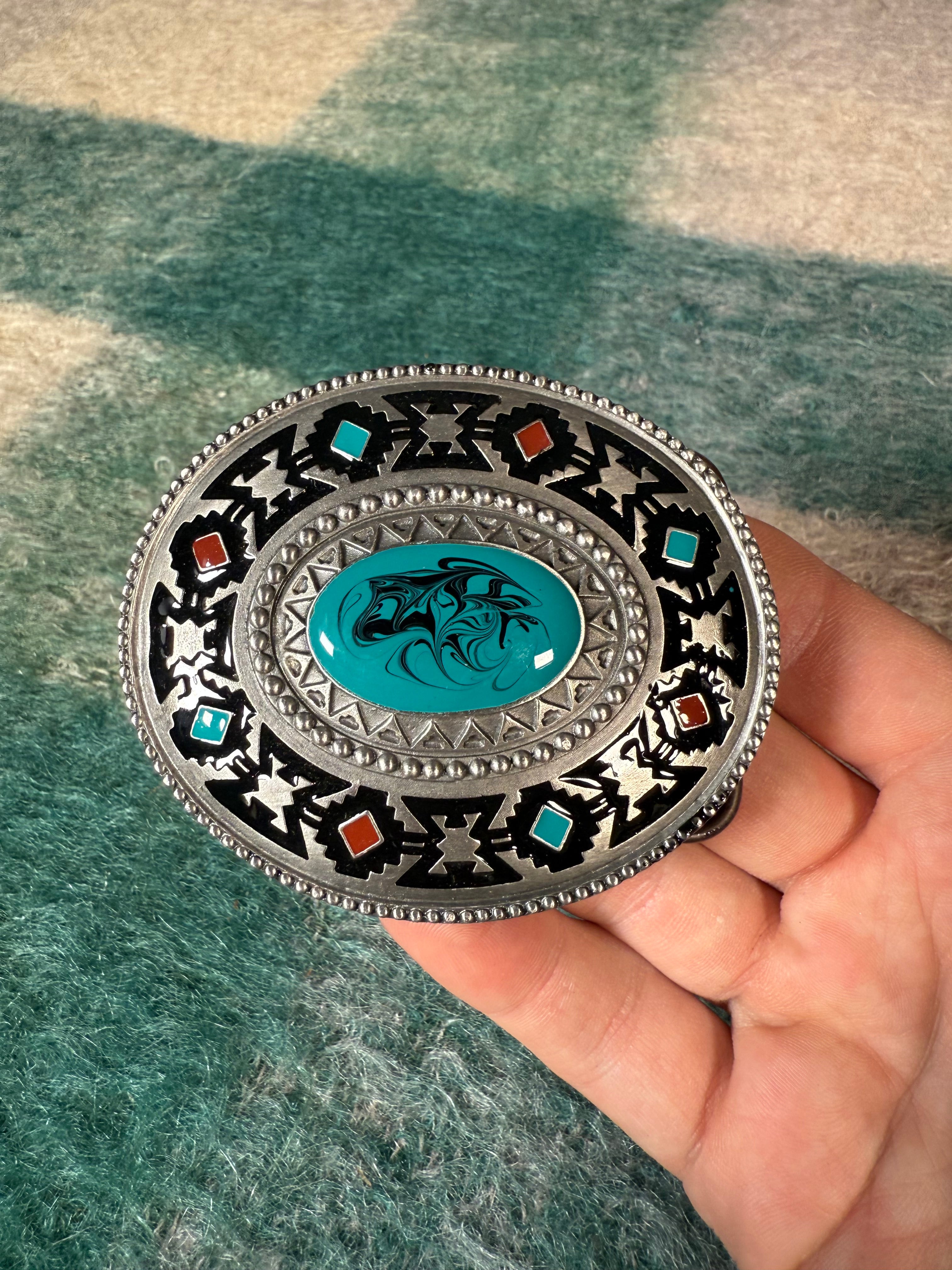 Vintage Western Pattern Belt Buckle