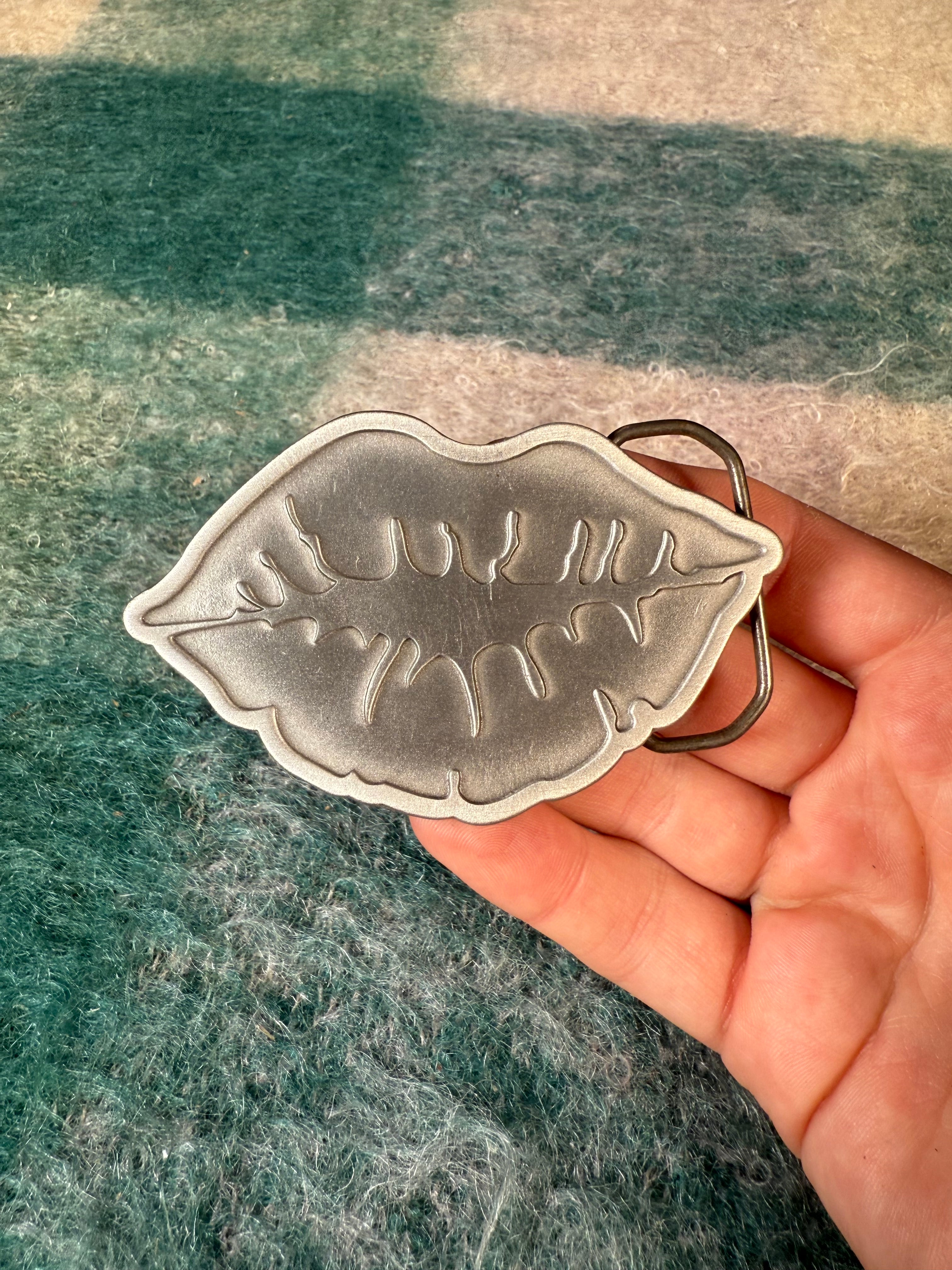 Vintage 2003 Lips Belt Buckle