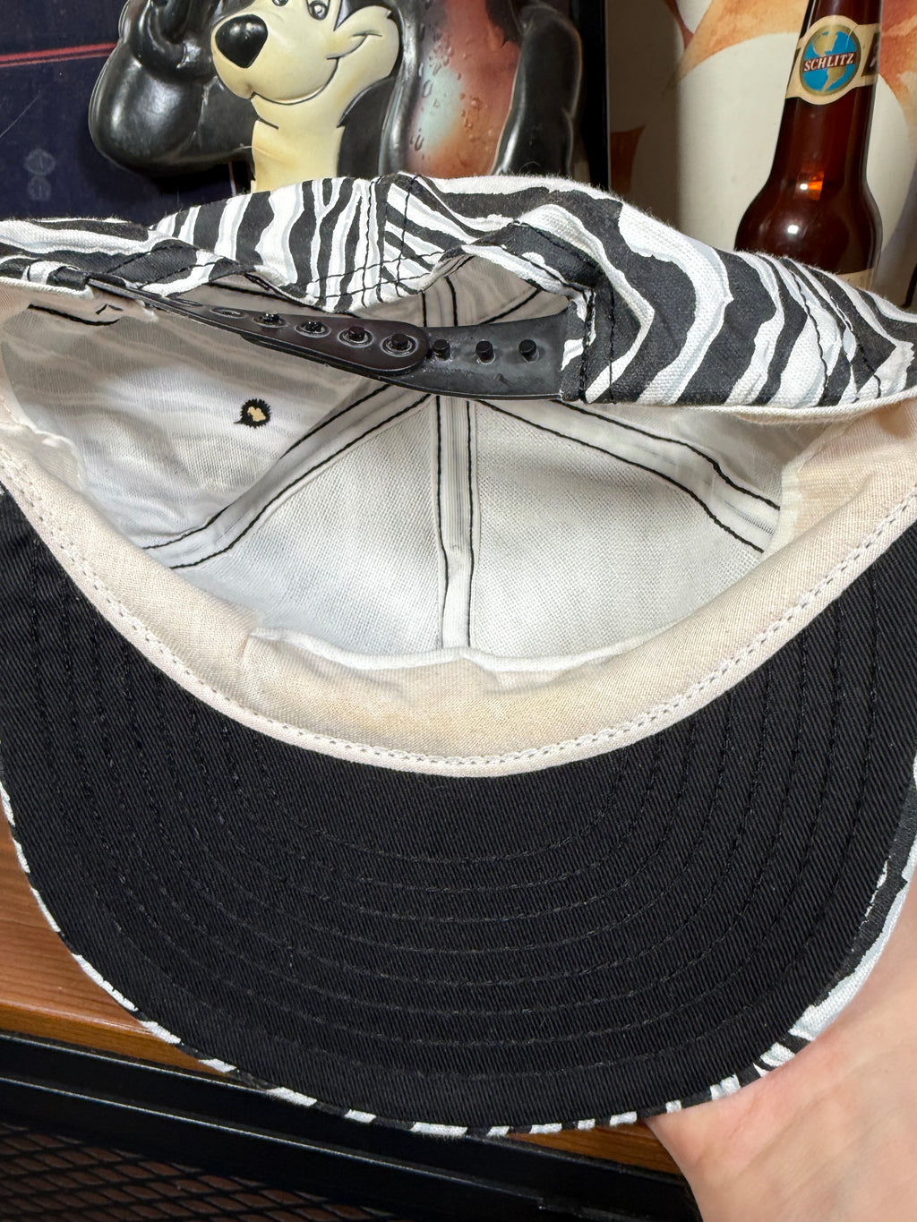 Vintage Kool Cigarettes Zebra Print Hat