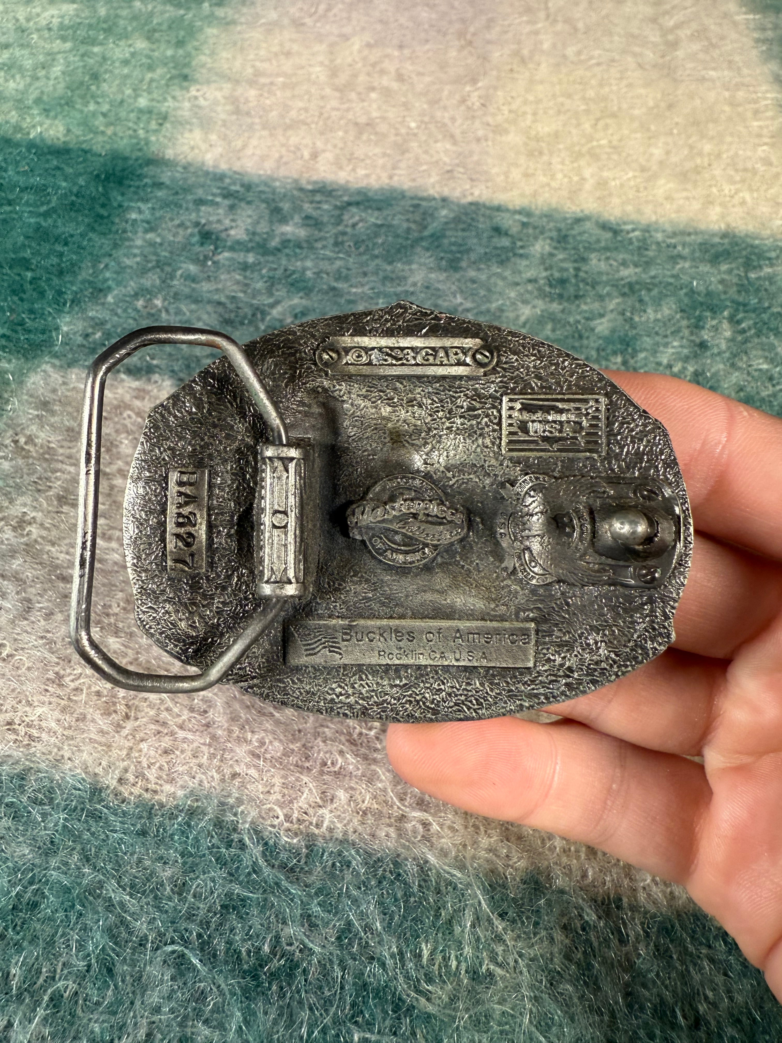 Vintage Helmet Laws Suck Motorcycle Belt Buckle