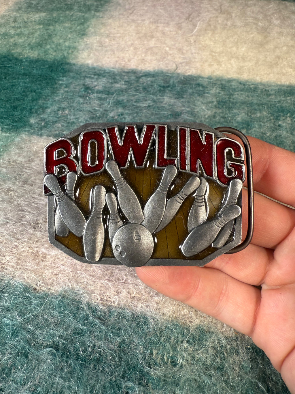 Vintage Bowling Belt Buckle