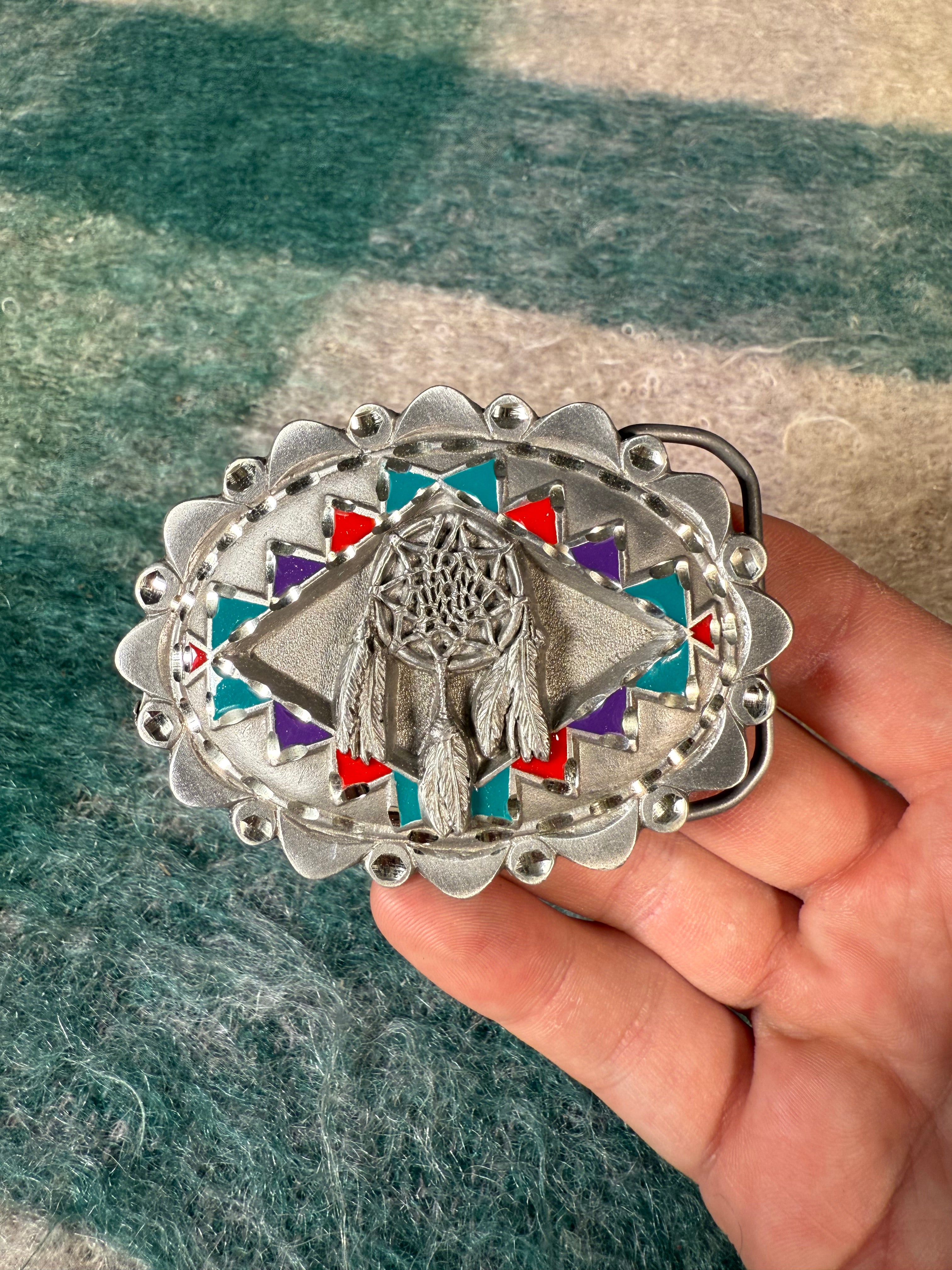 Vintage Dream Catcher Western Belt Buckle