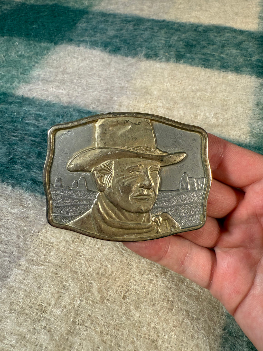Vintage 1985 John Wayne Belt Buckle