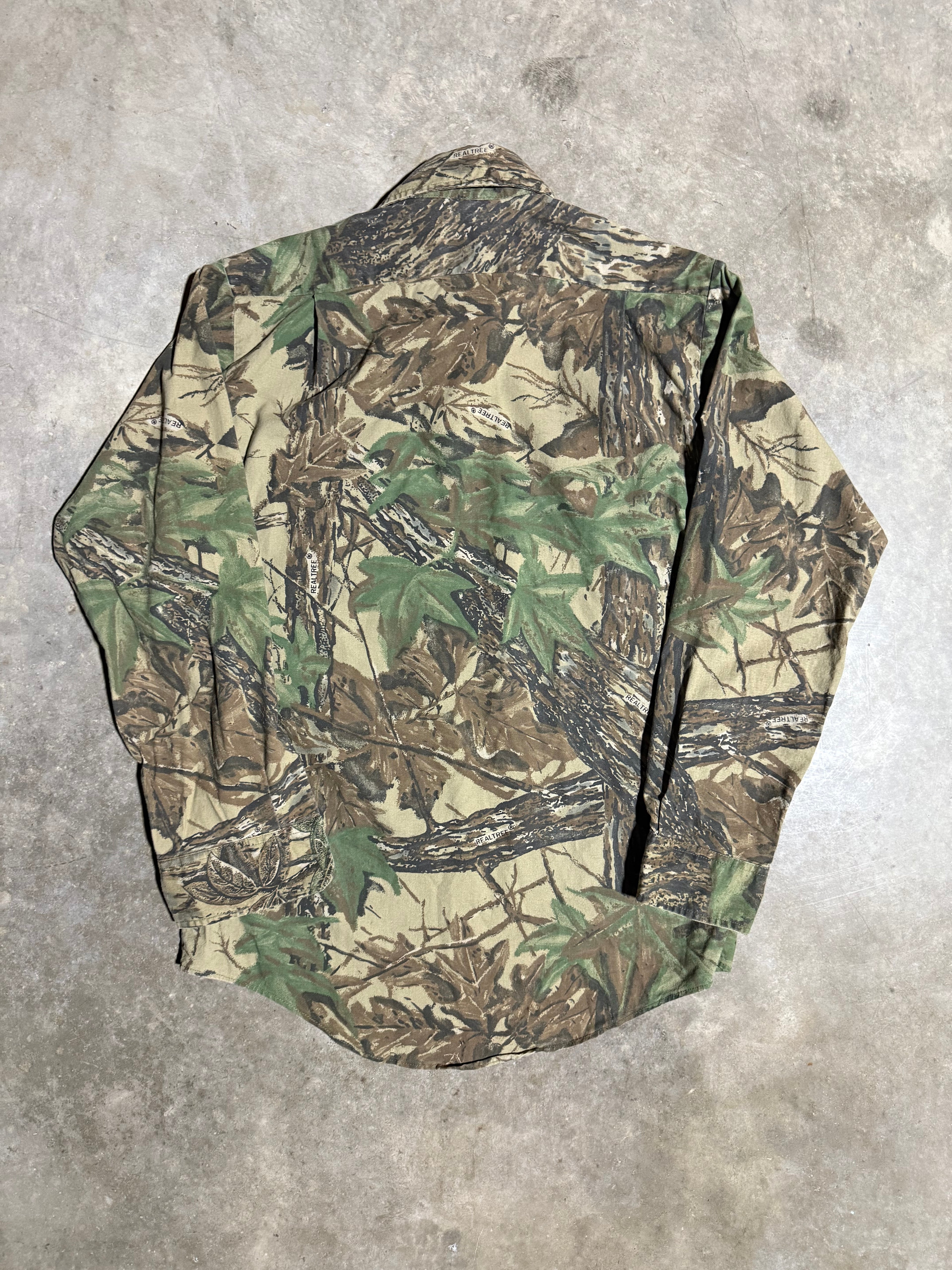 Vintage Sports Afield Camo Button Up Shirt (M)