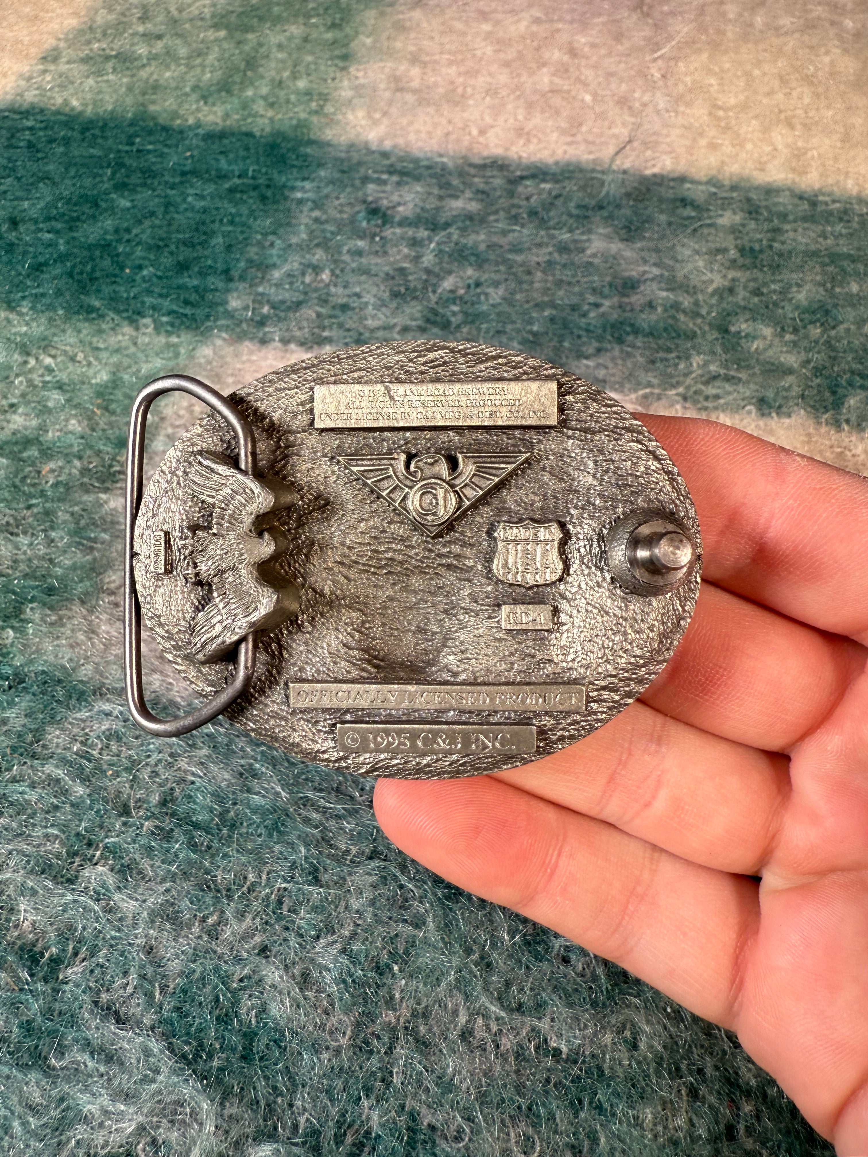 Vintage Red Dog Beer Belt Buckle