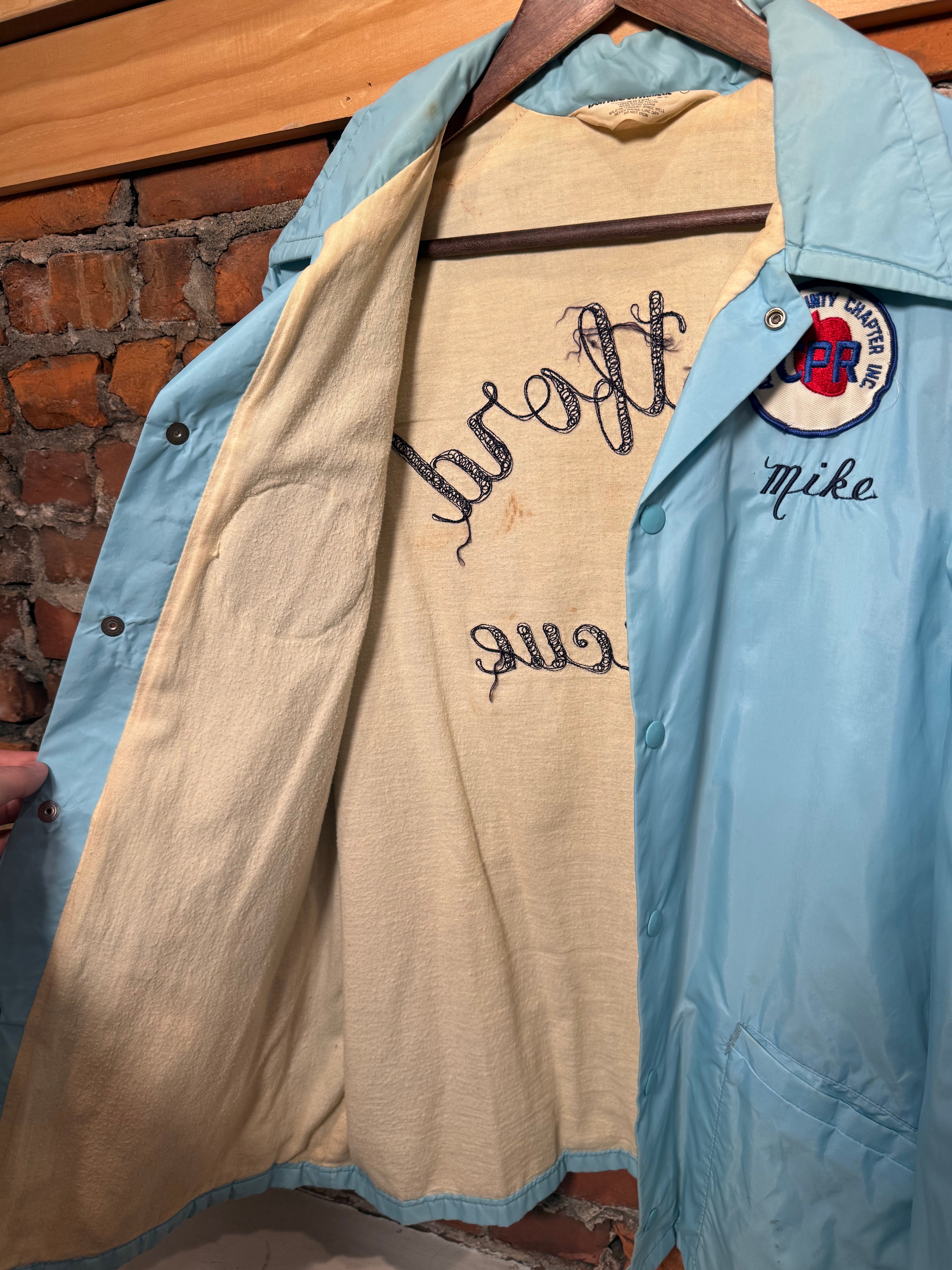 Vintage 70s Deptford Rescue Chainstitched Patch Jacket (L)