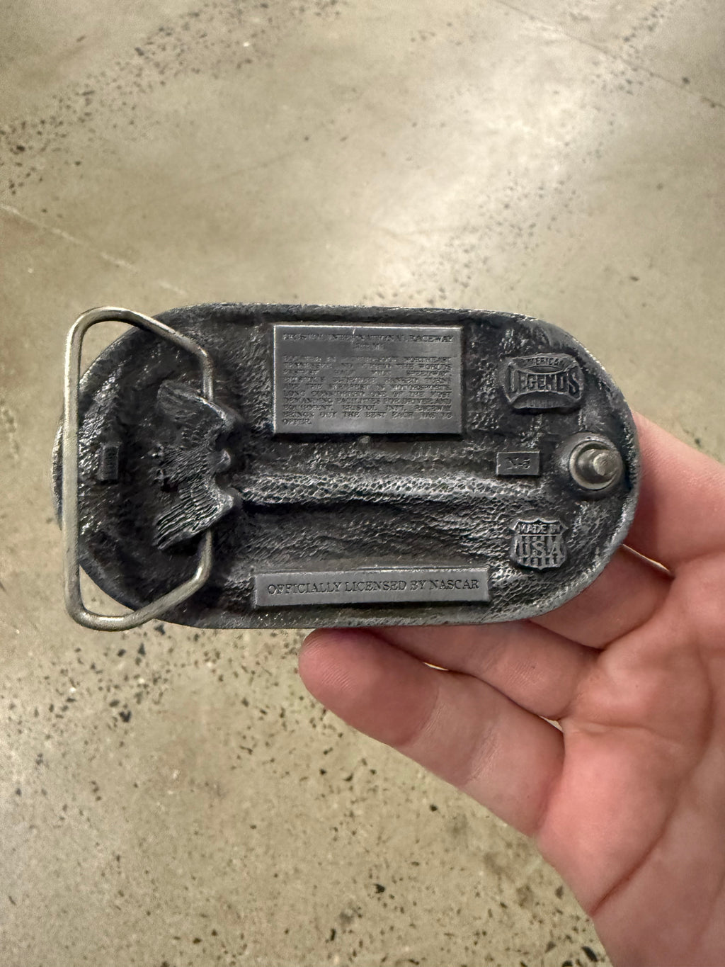 Vintage Bristol International Speedway Belt Buckle