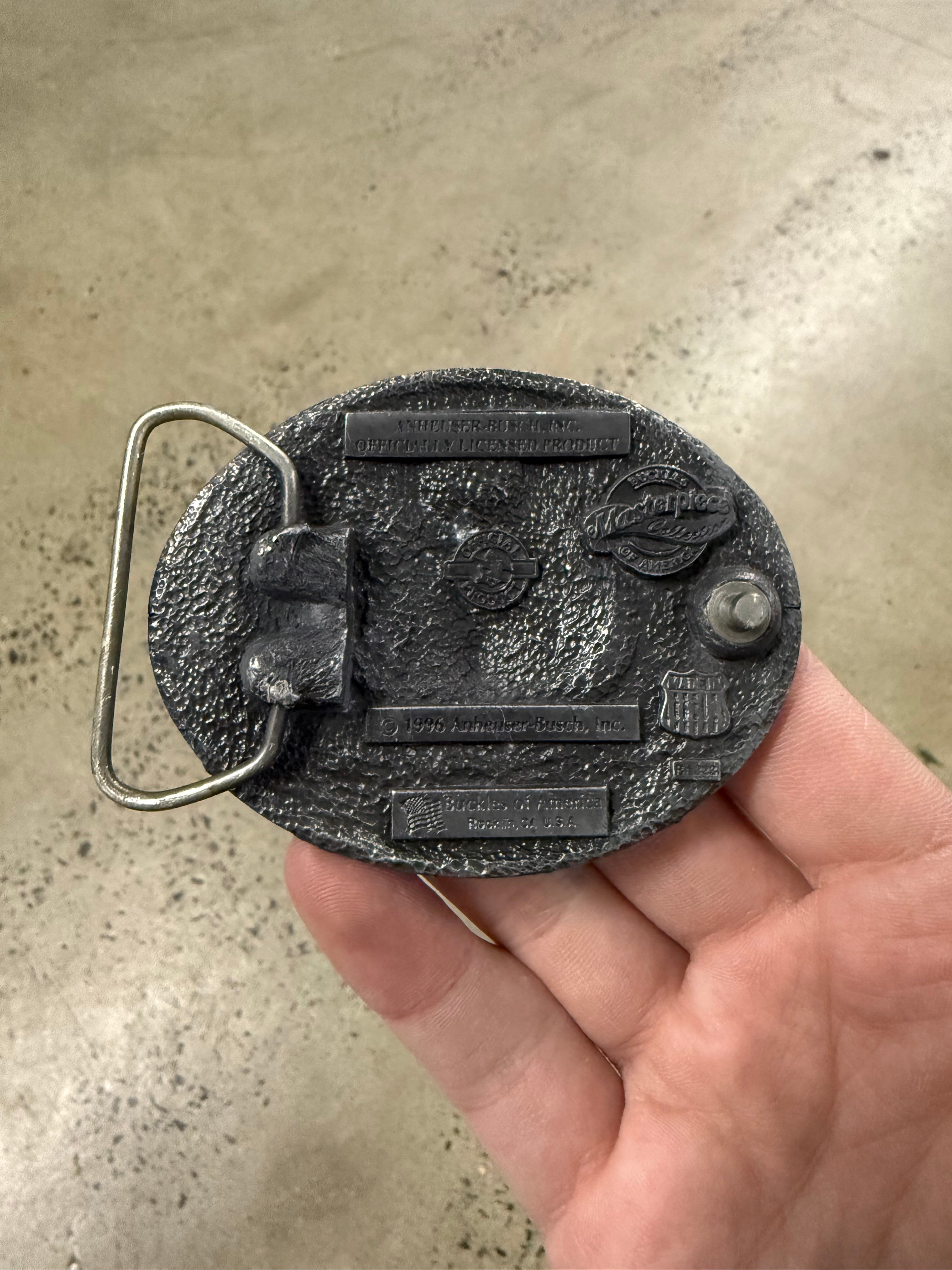 Vintage Red Wolf Beer Belt Buckle