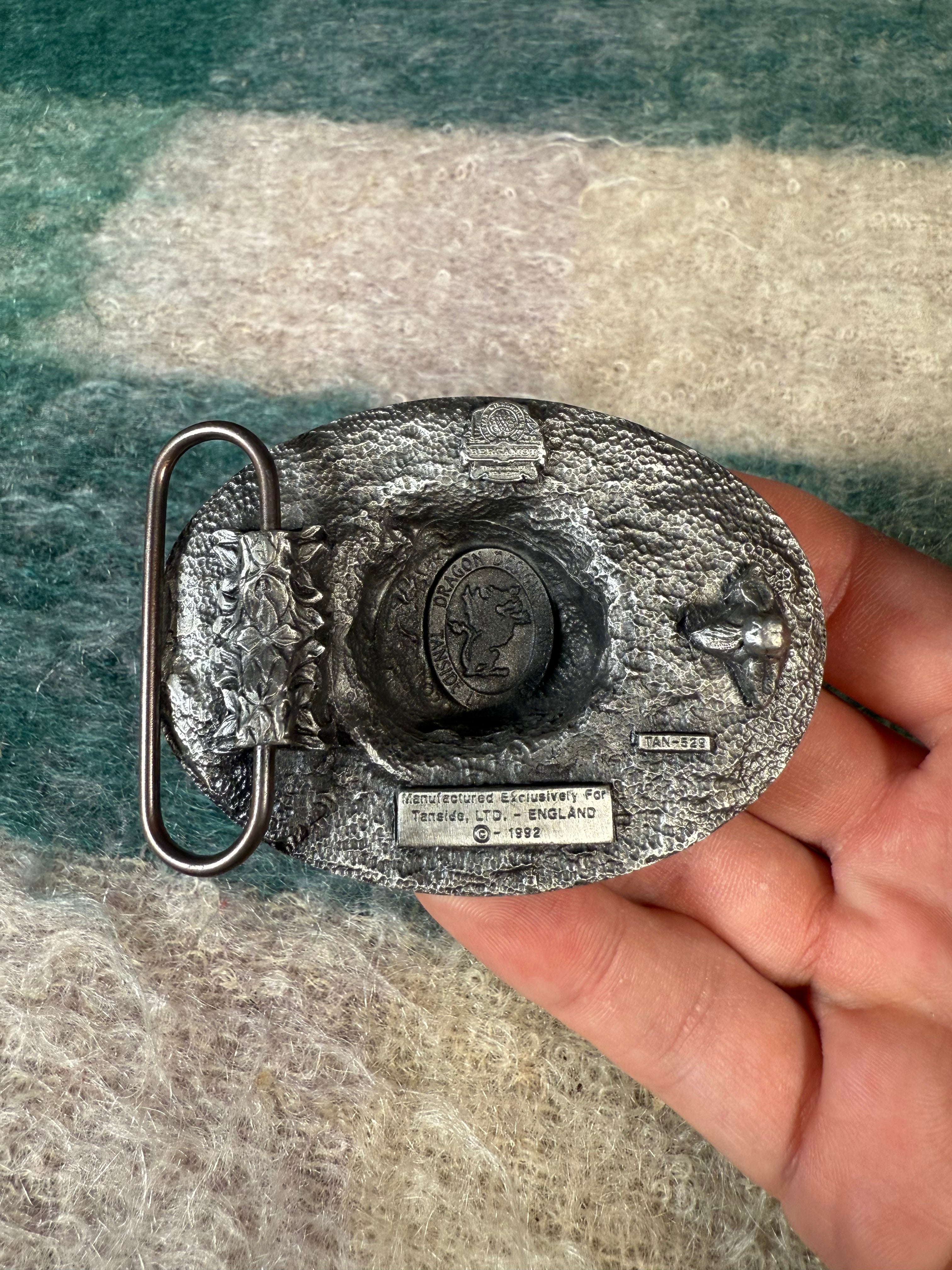 Vintage British Bulldog 3D Belt Buckle