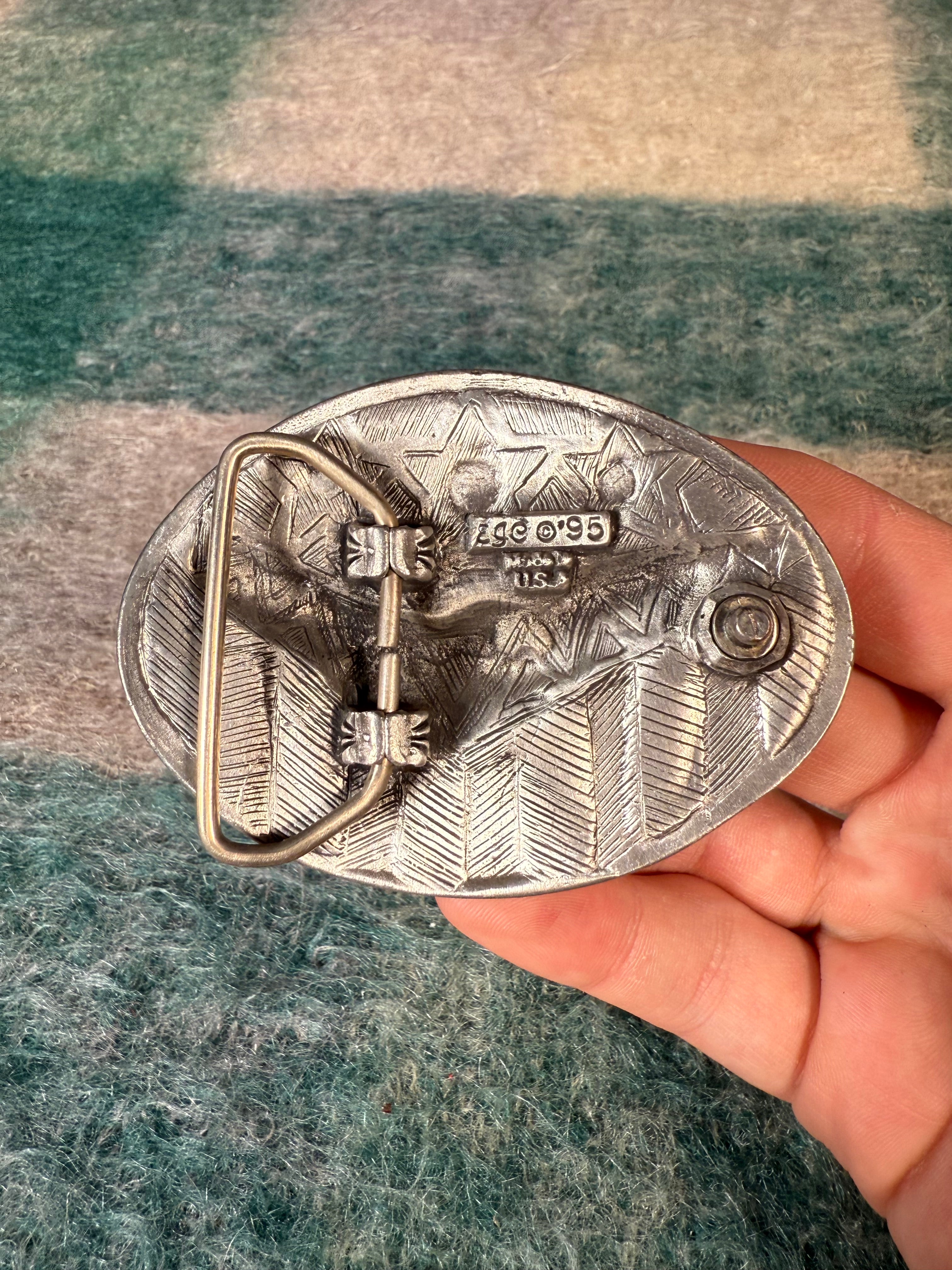 Vintage Stars and Stripes Eagle Belt Buckle