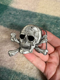 Vintage Skull and Cross Bones Belt Buckle
