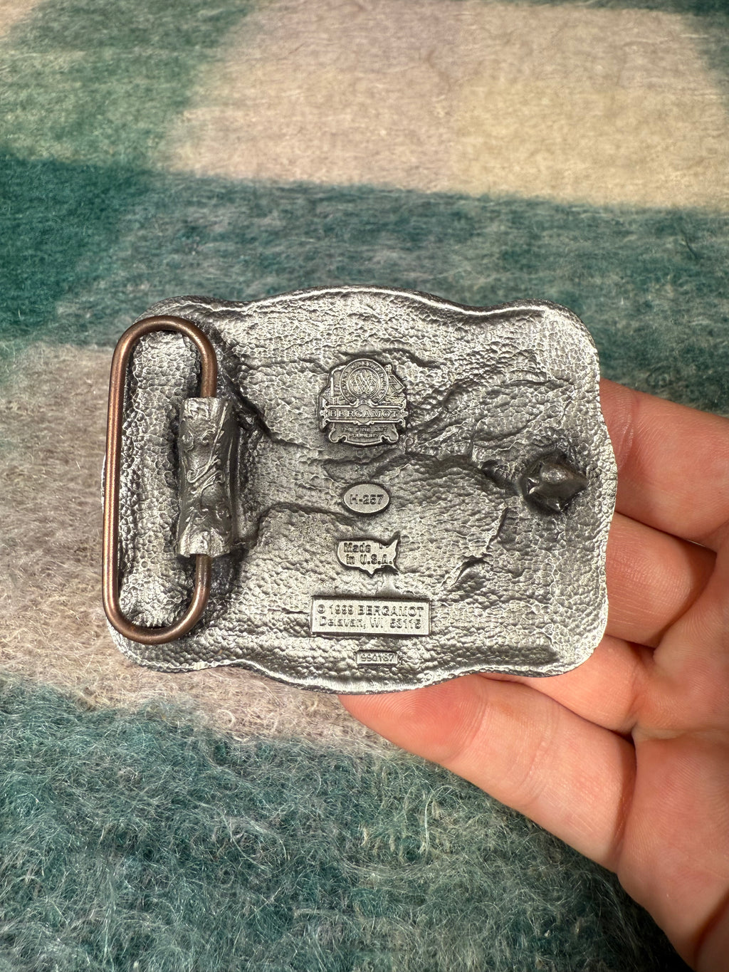 Vintage Soaring Eagle Western Pattern Belt Buckle