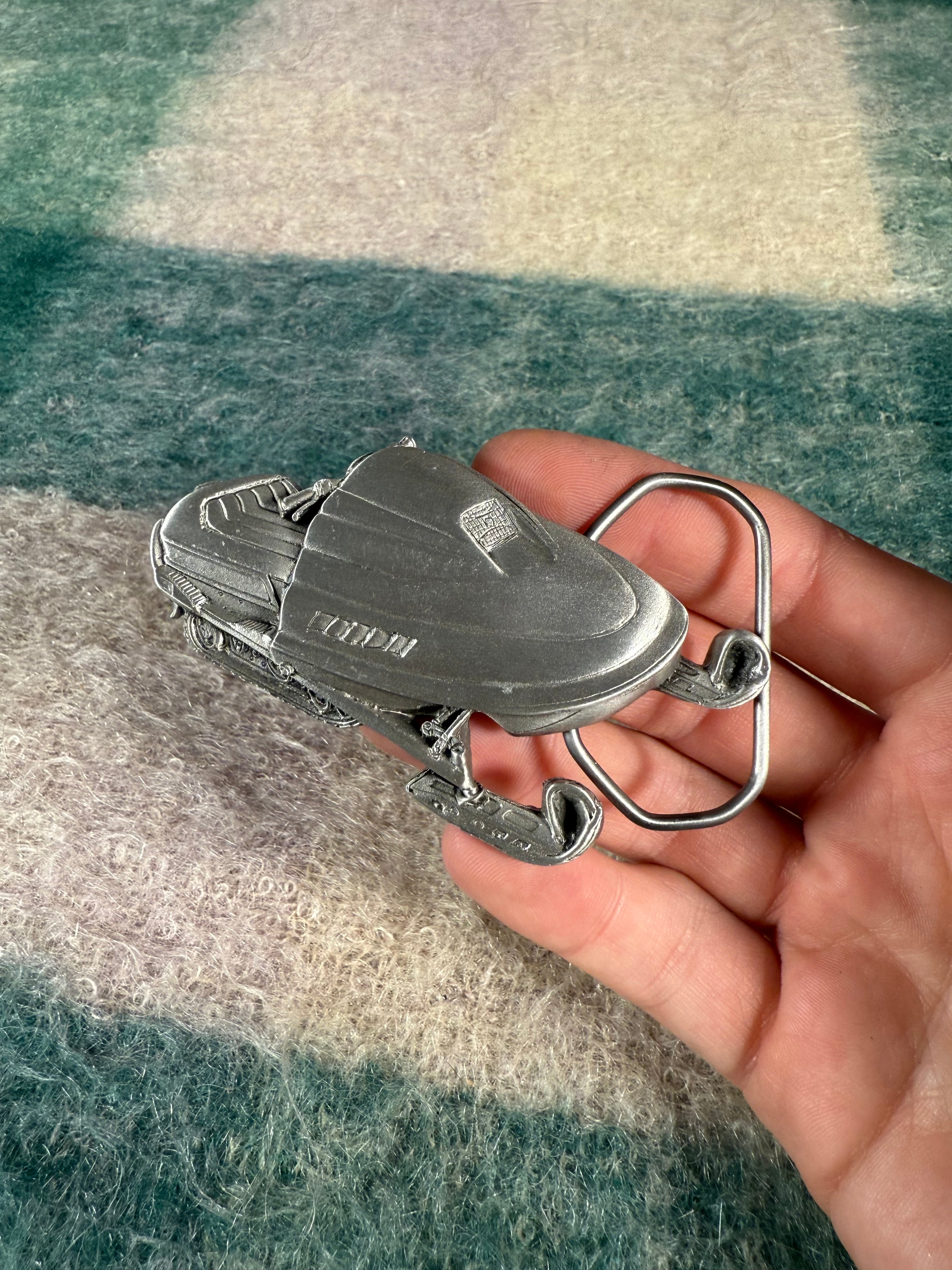 Vintage Snowmobile Belt Buckle