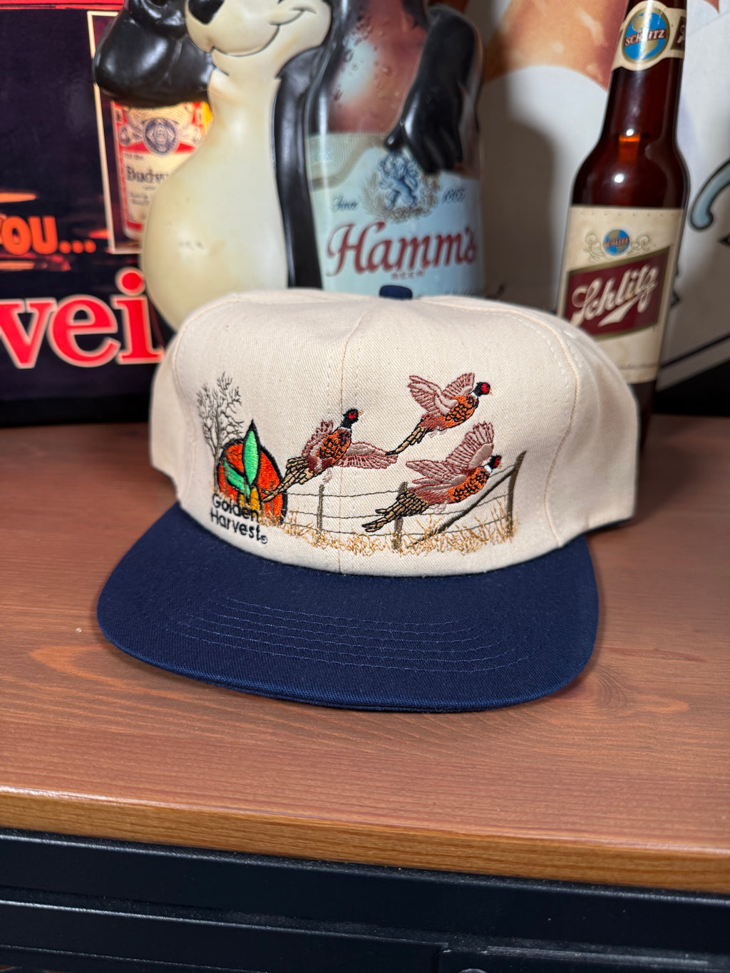 Vintage Golden Harvest Flying Pheasants Snapback Hat
