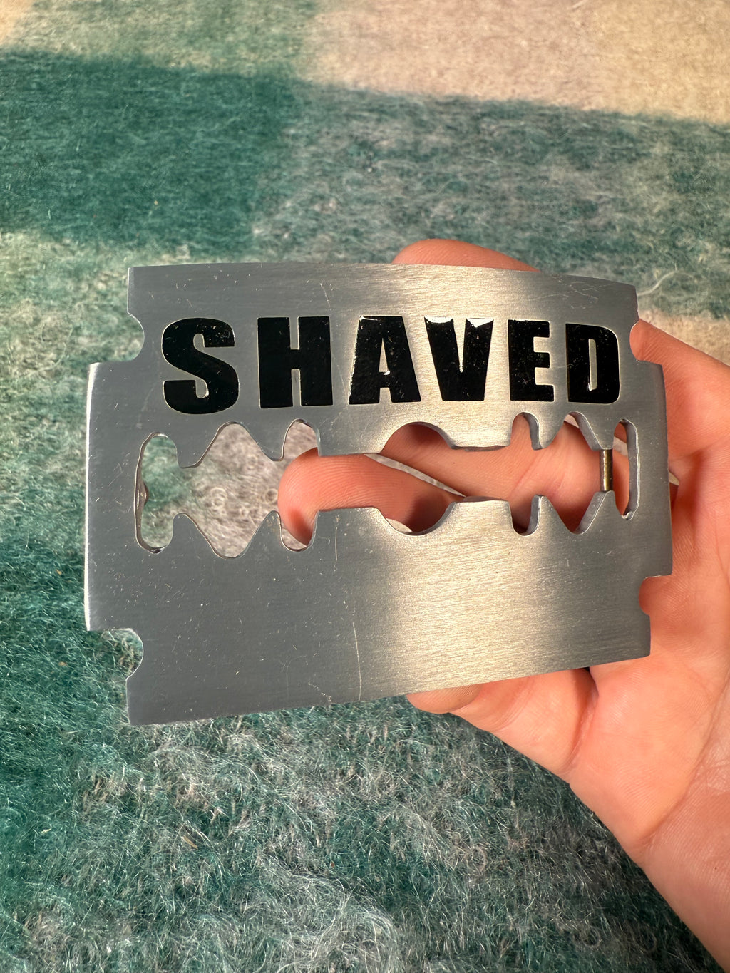 2006 Shaved Razor Oversized Belt Buckle