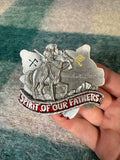 Vintage Spirit of Our Fathers Native American Belt Buckle