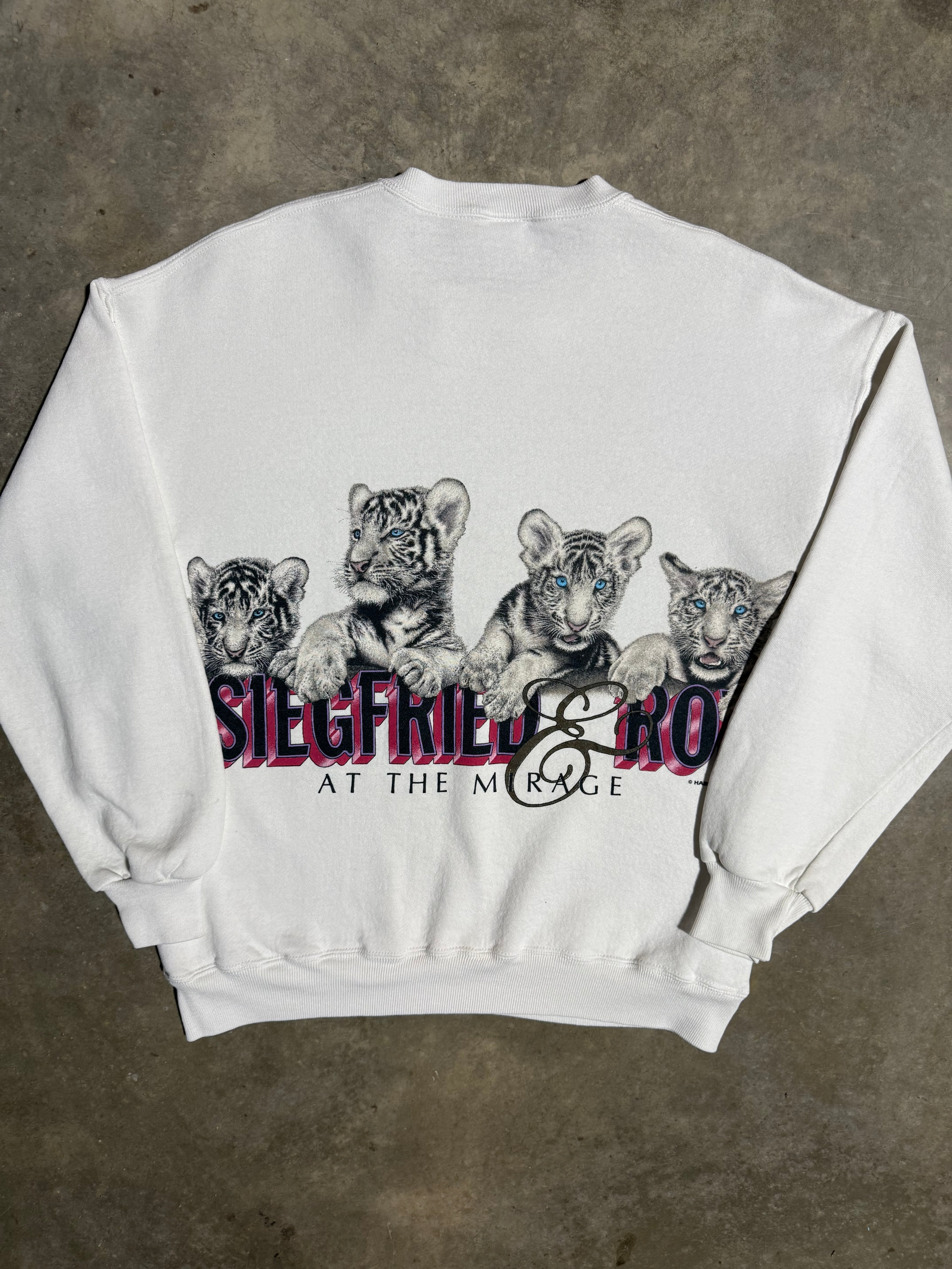 Vintage Siegfried and Roy Double Sided Tiger Crewneck (XL)