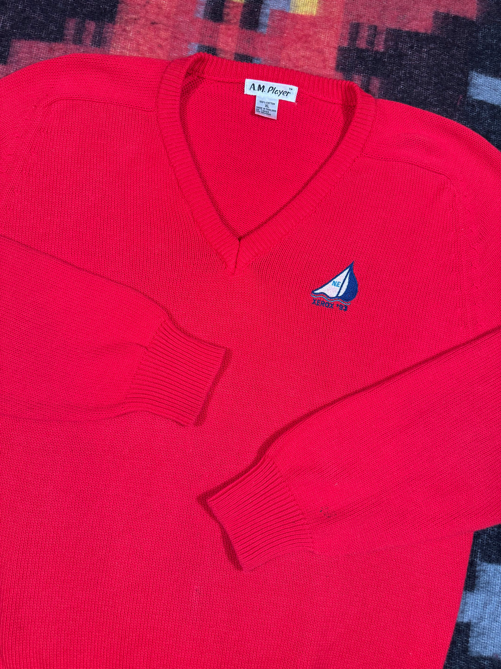 Vintage 1993 Xerox Boat Knit Sweater (XL)