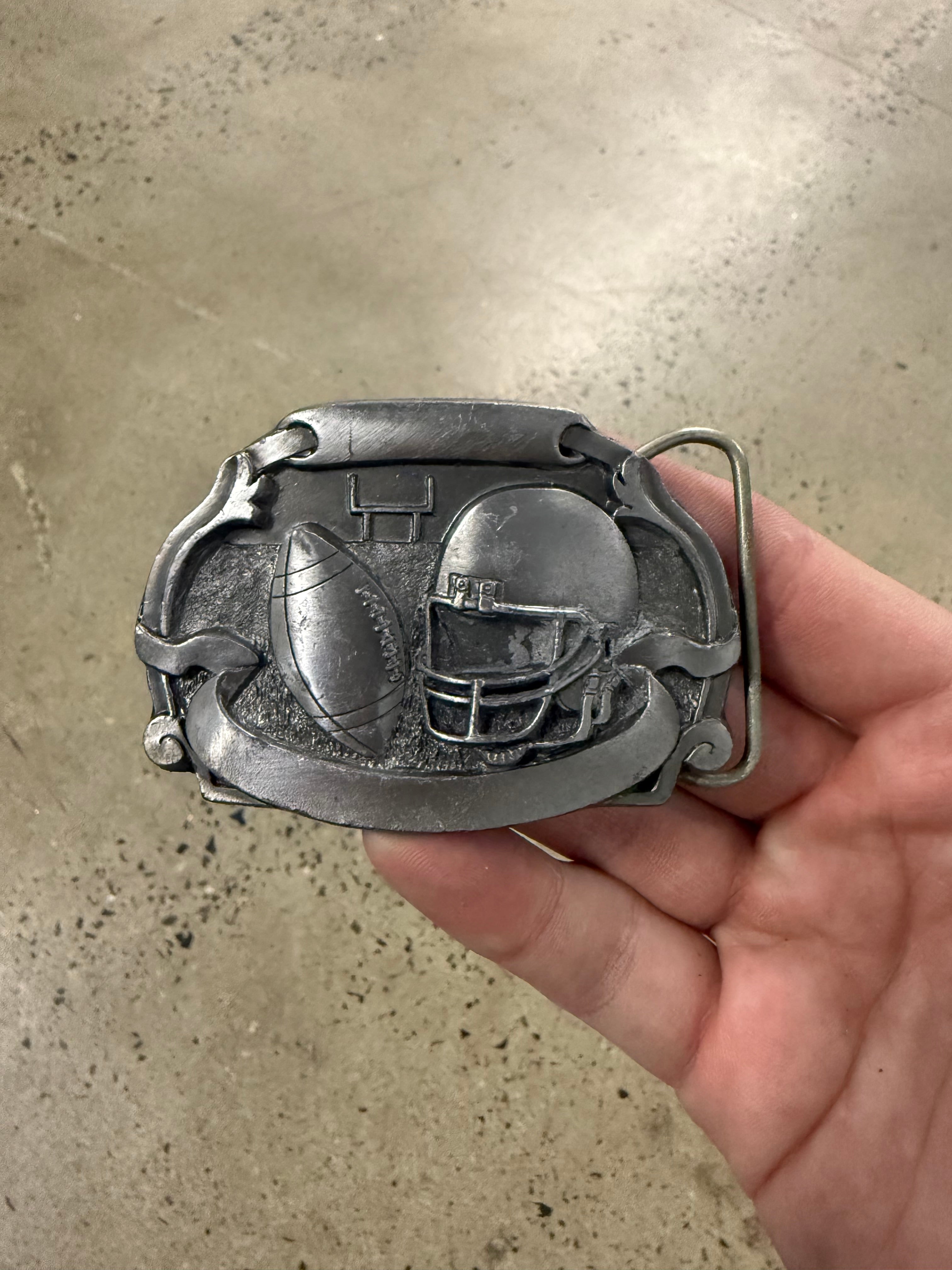 Vintage Football and Helmet Belt Buckle