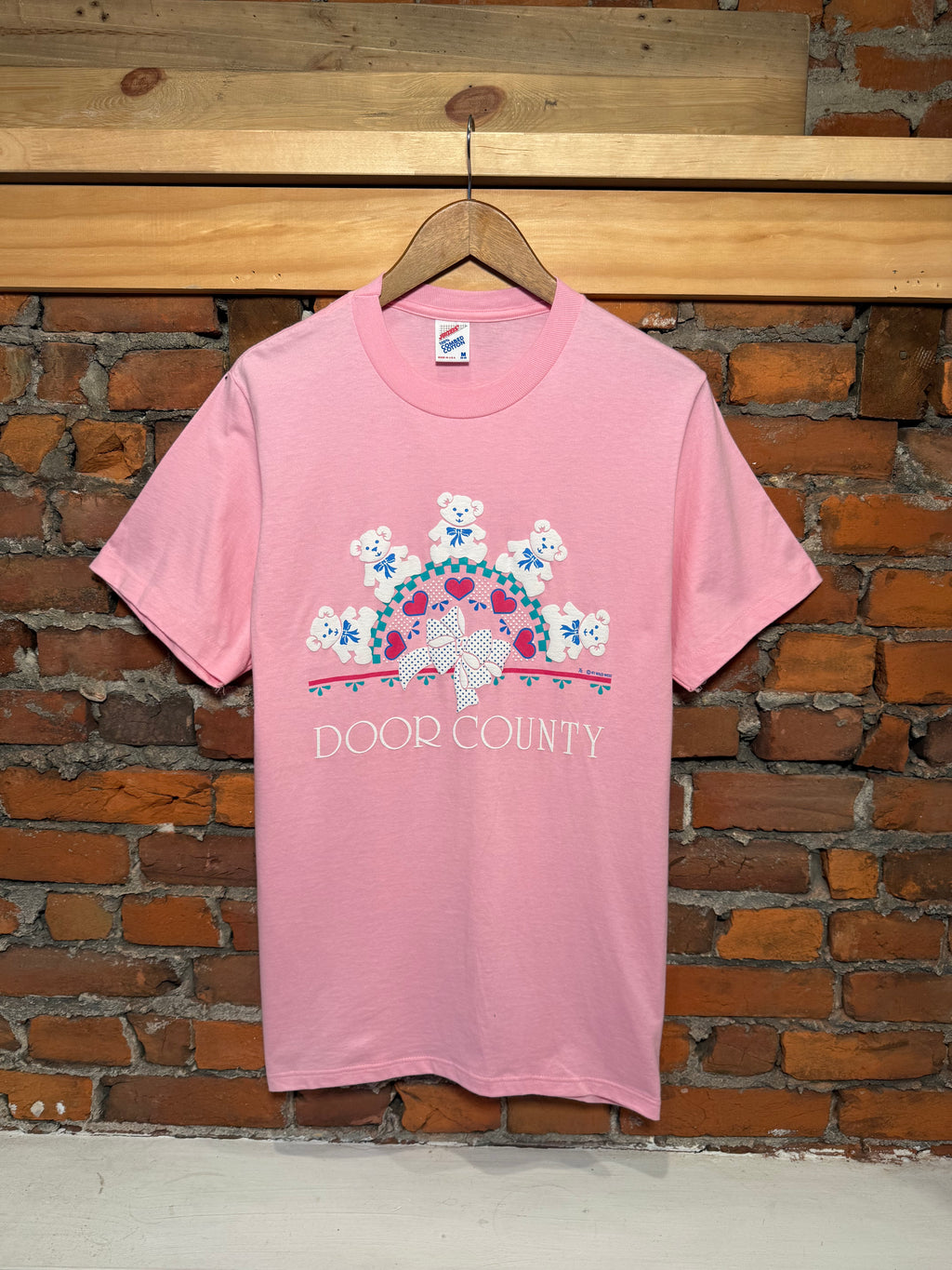 Vintage 1991 Door County Bears Puffy Print Shirt (M)
