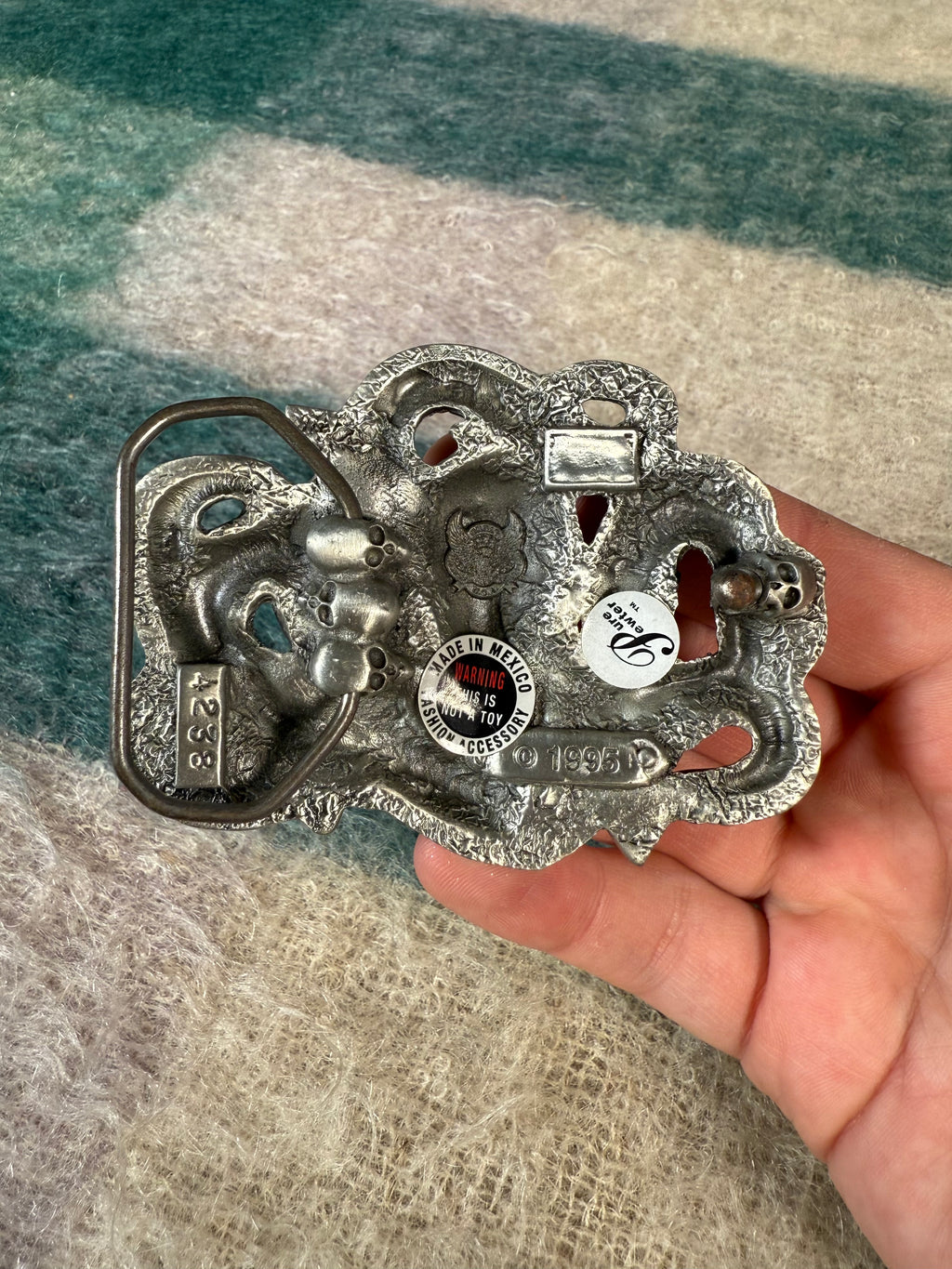 Vintage Skull Octopus Belt Buckle
