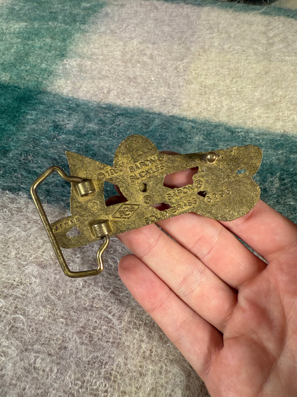 Vintage 3D Trombone Belt Buckle