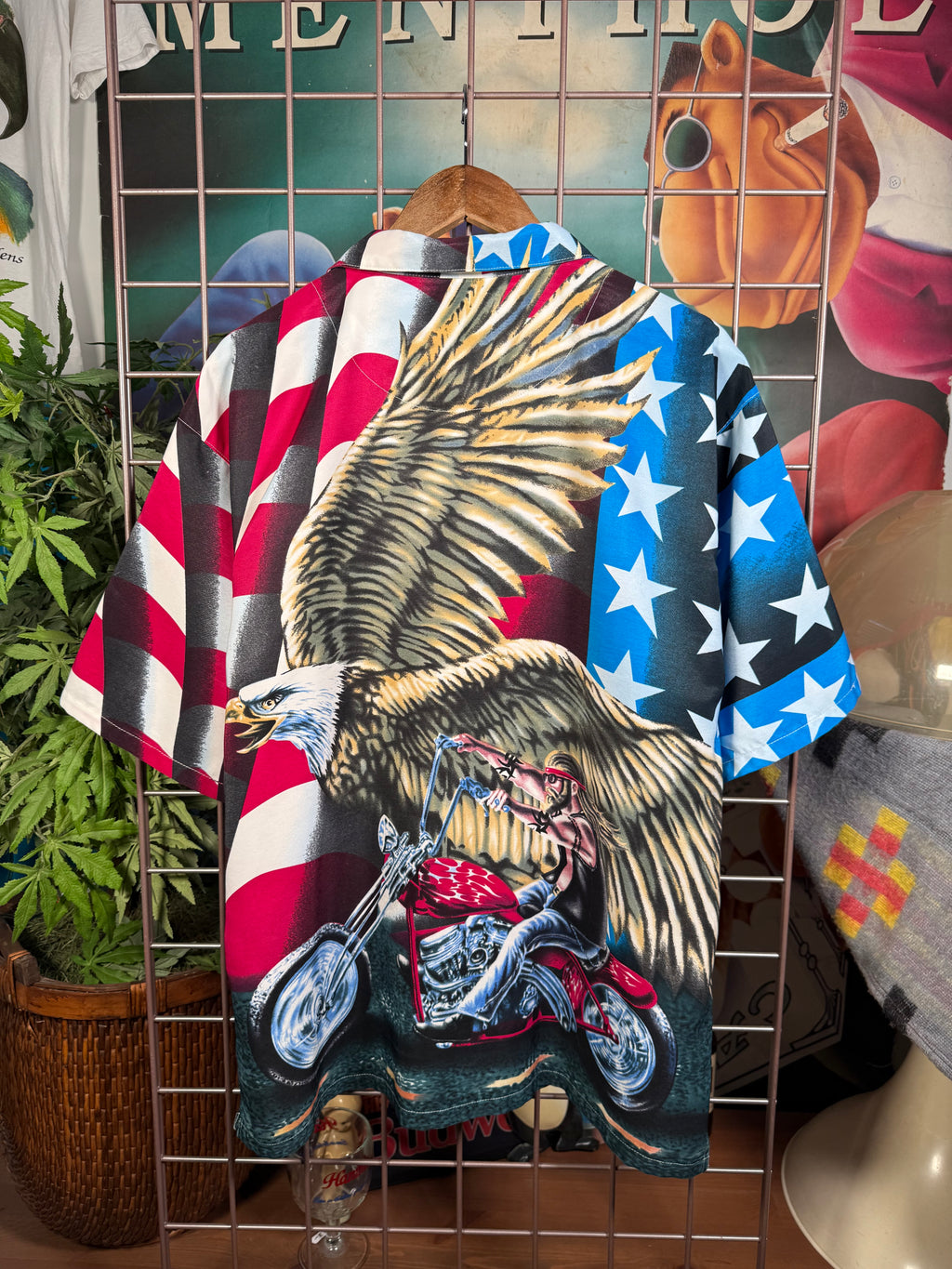 Vintage Steve & Barry’s American Flag Motorcycle Club Shirt (XL)