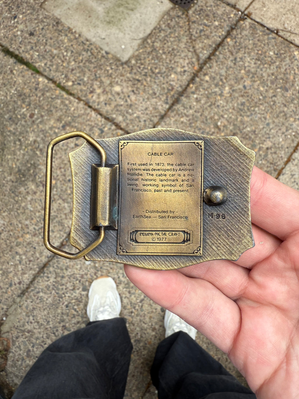 LVintage 70s Cable Car Belt Buckle