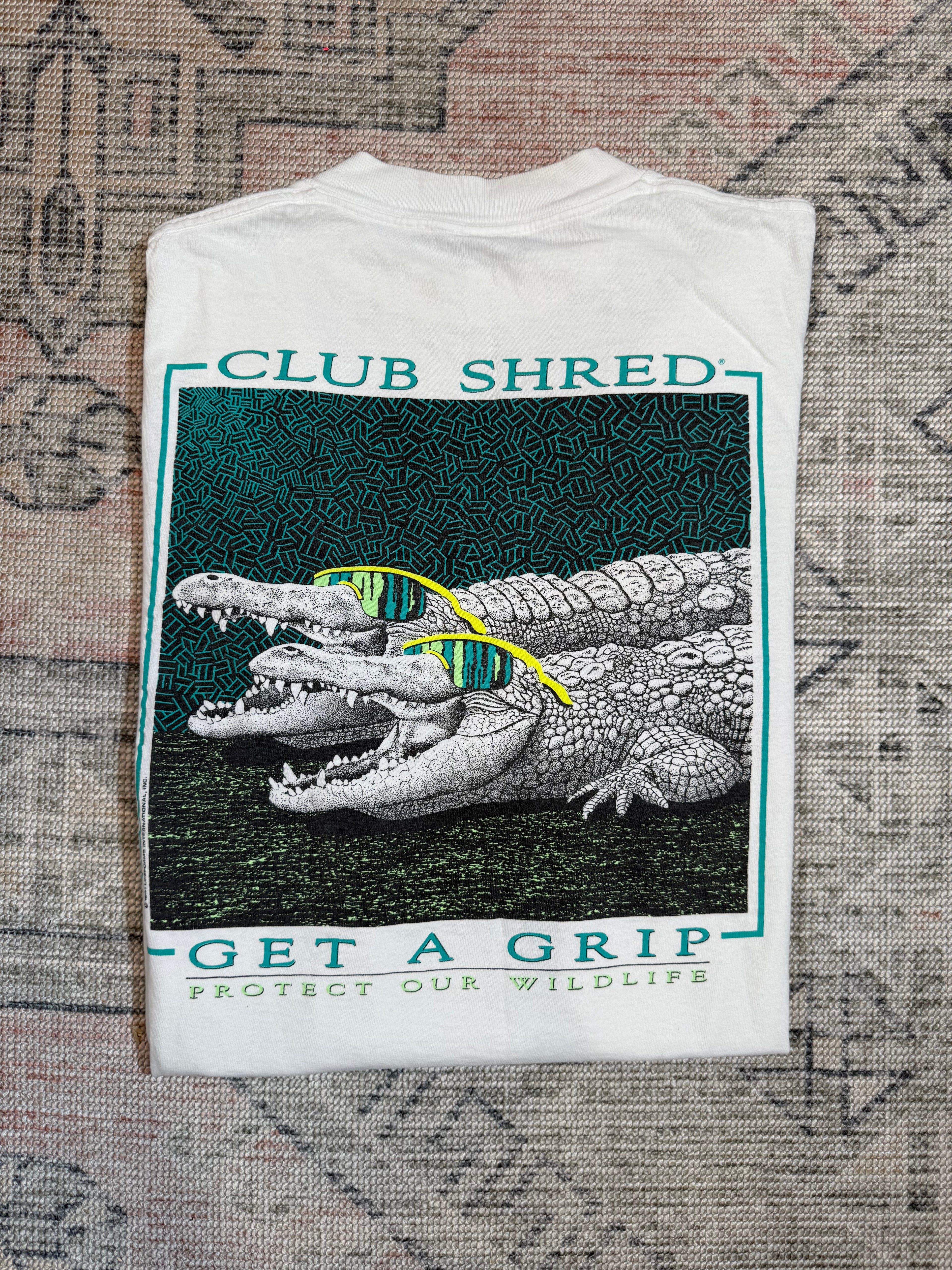 Vintage 1991 Club Shred Get A Grip Alligator Shirt (S)