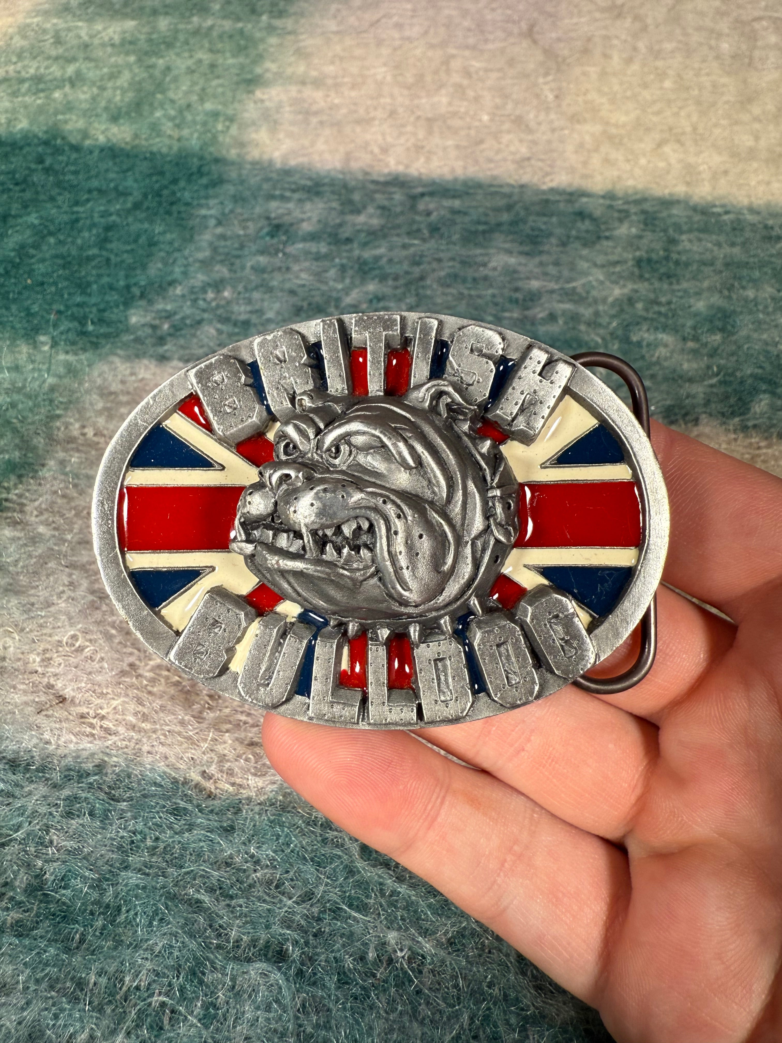 Vintage British Bull Dog Belt Buckle