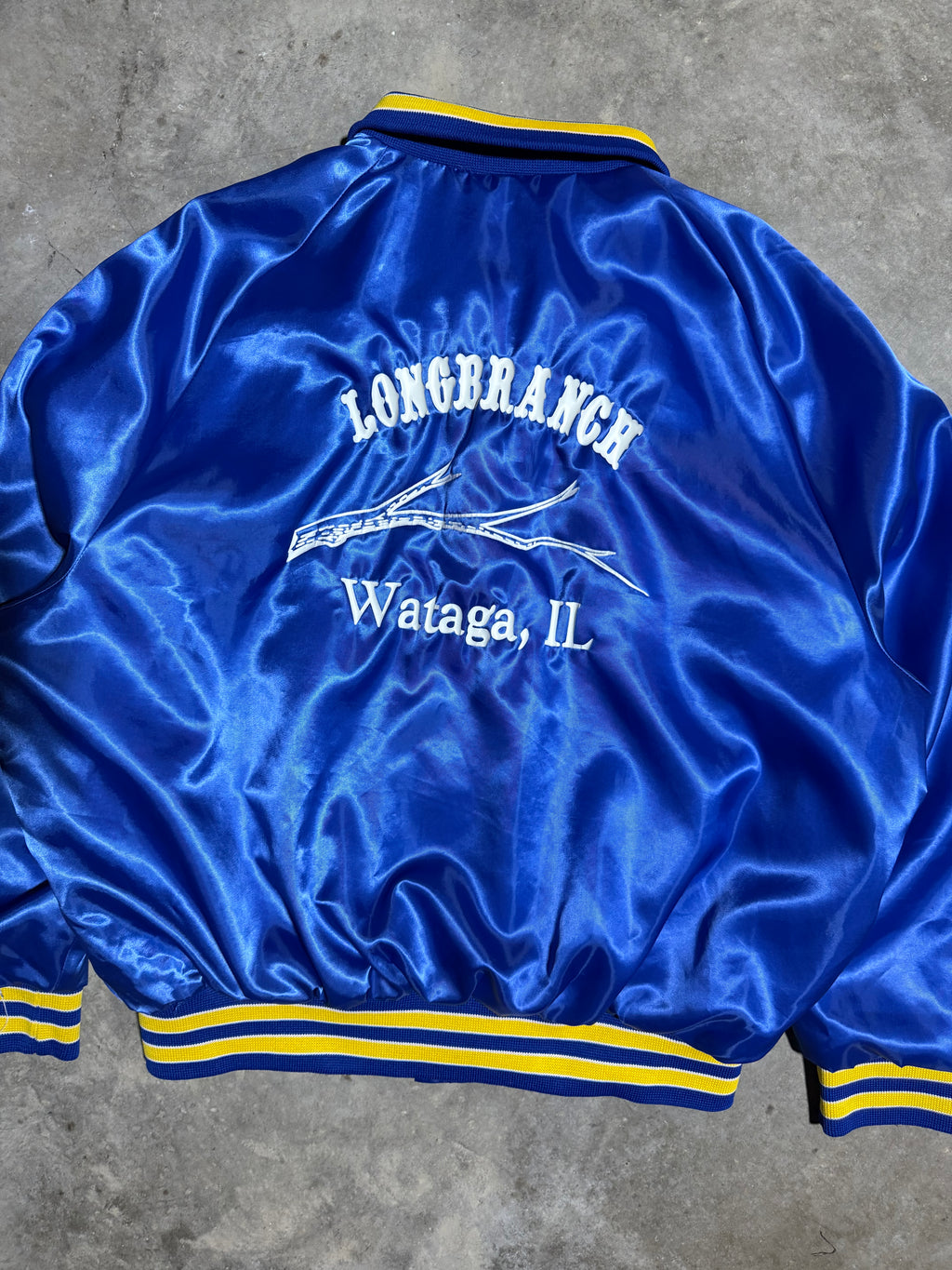 Vintage 80s Longbranch Satin Jacket (XL)