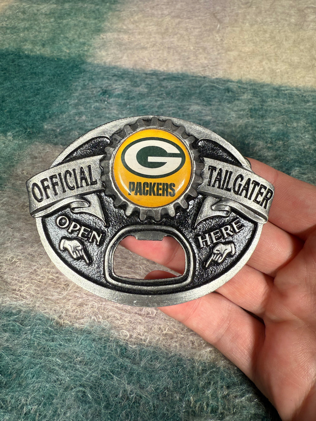 2000s GreenBay Packers Bottle Opener Belt Buckle