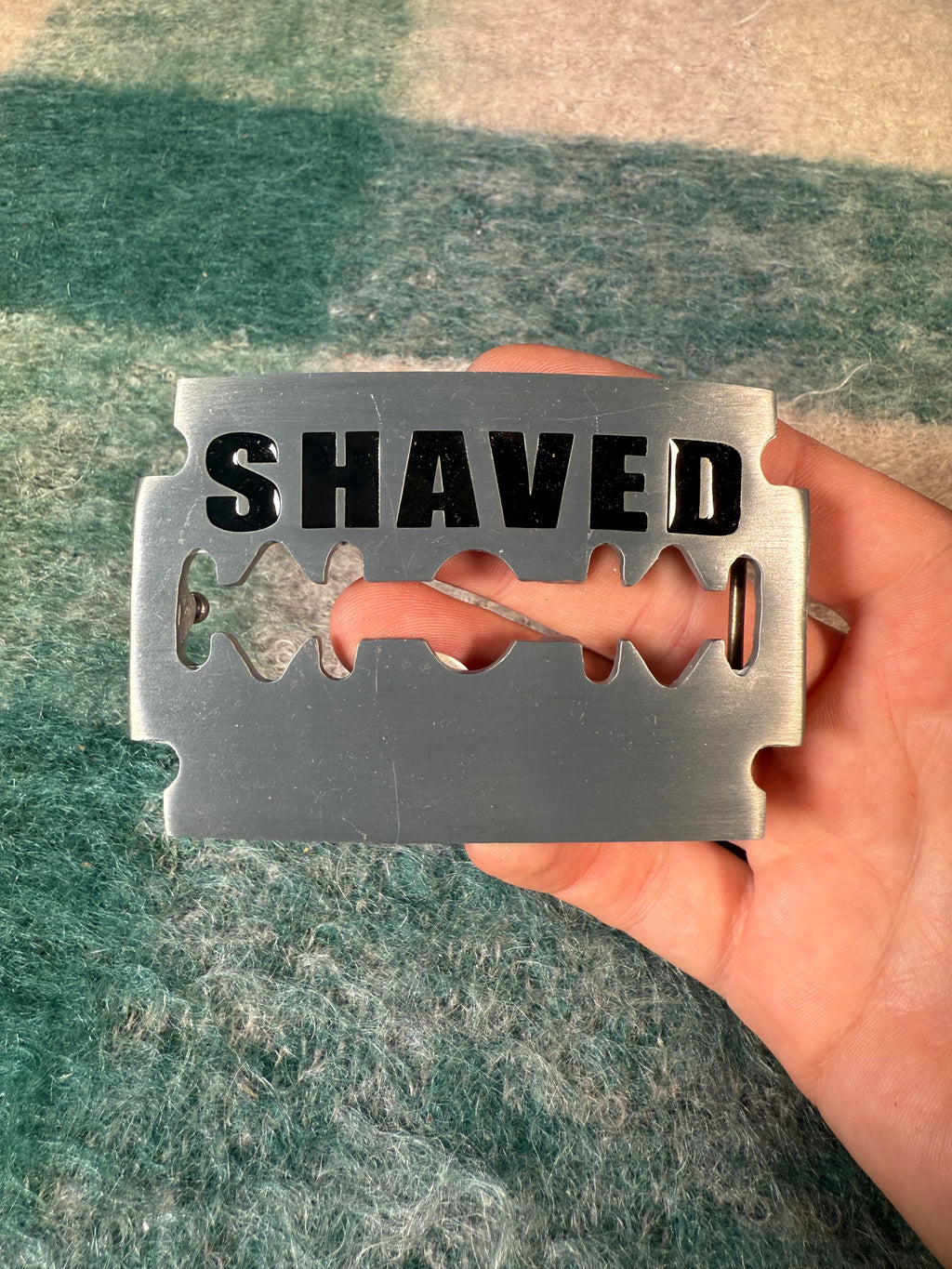 2006 Shaved Razor Oversized Belt Buckle
