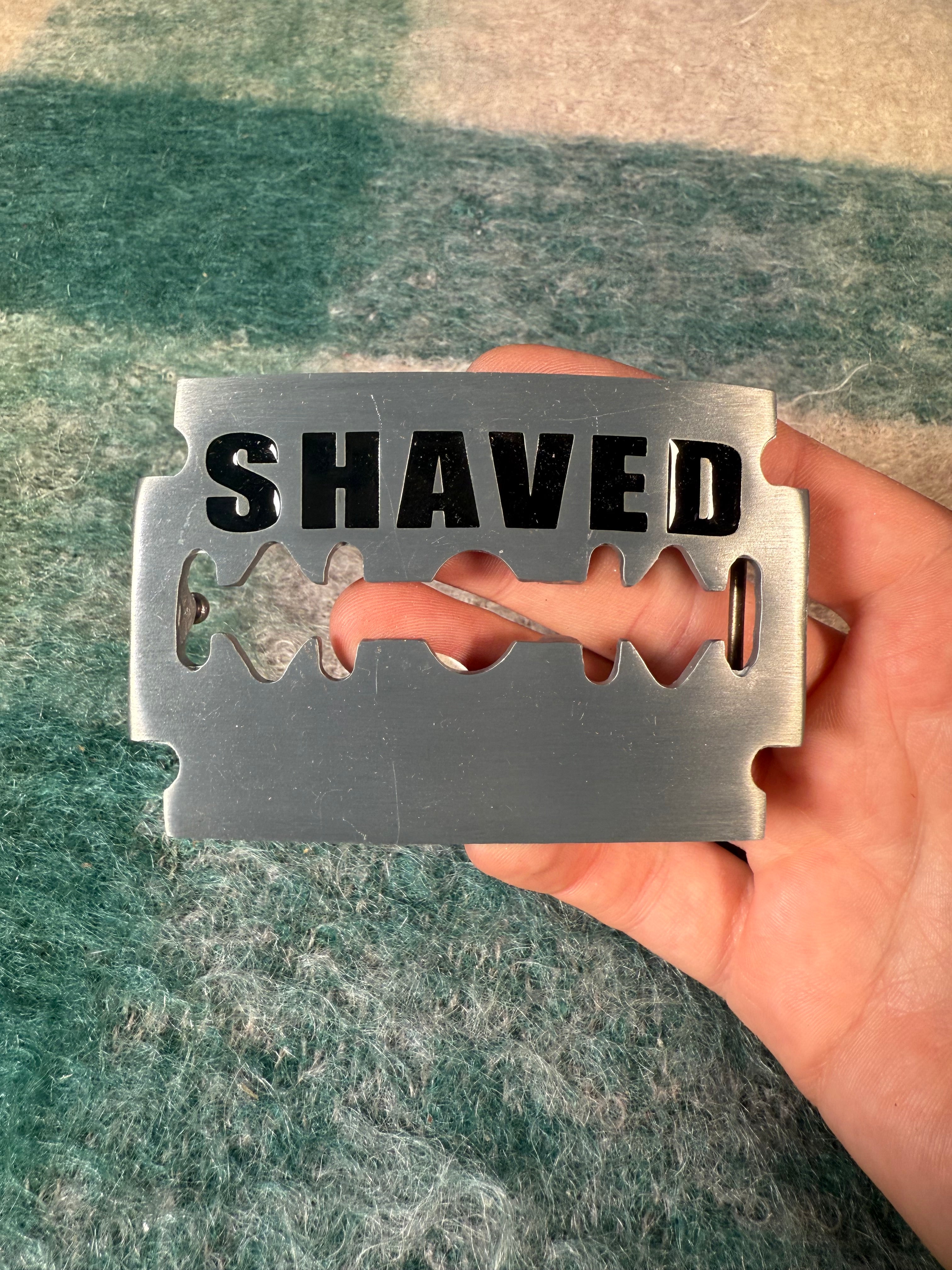 2006 Shaved Razor Oversized Belt Buckle