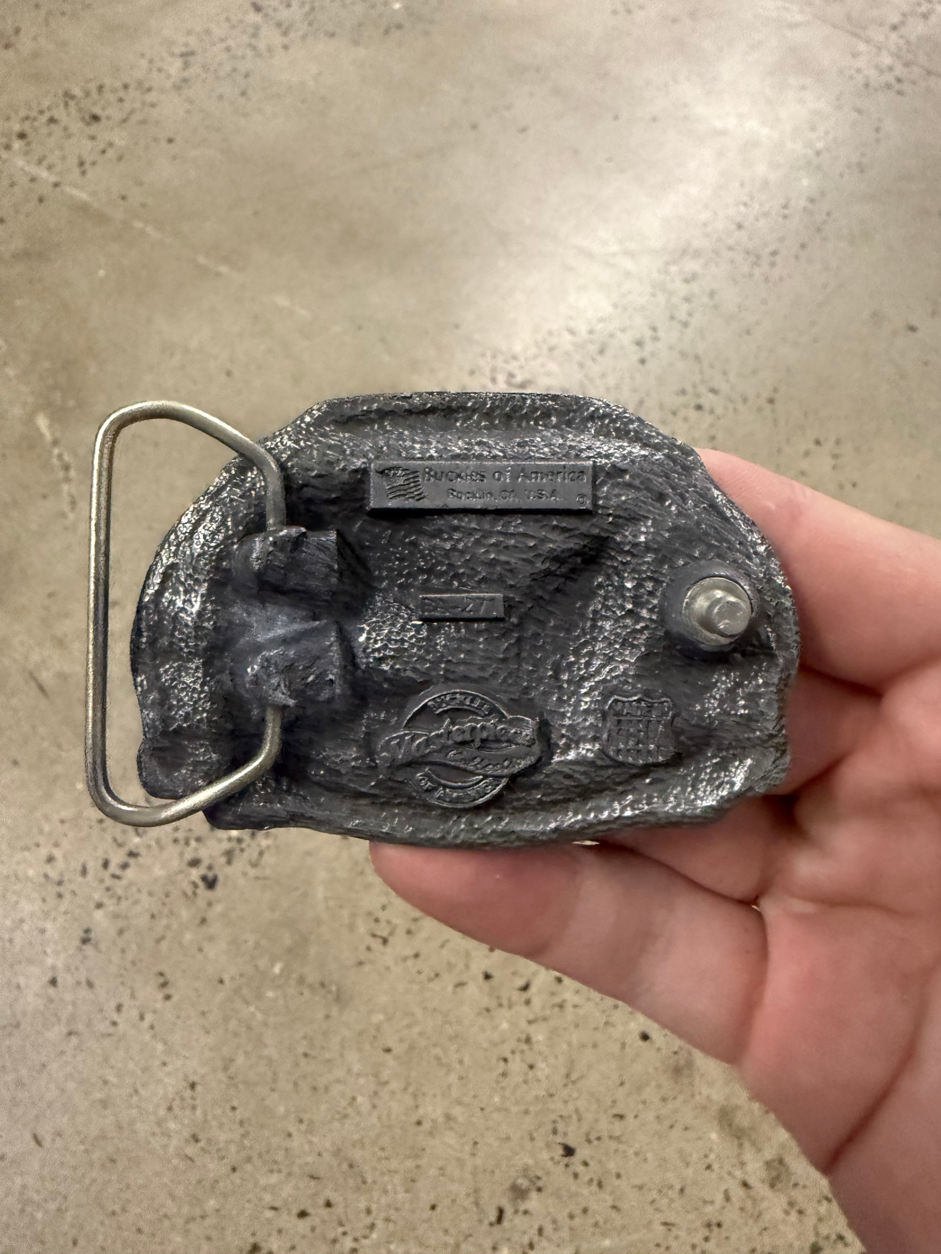Vintage Football and Helmet Belt Buckle