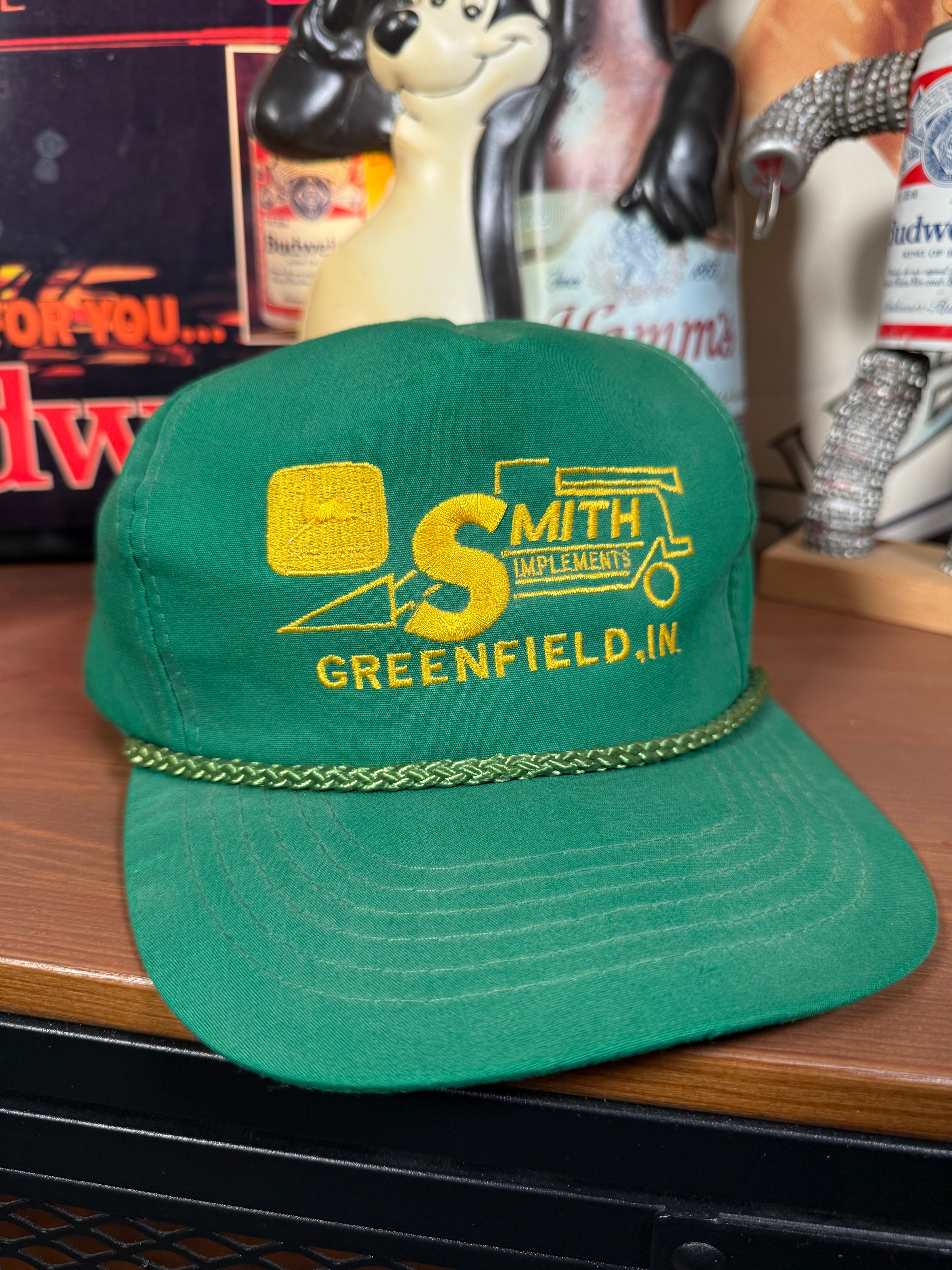 Vintage John Deere Greenfield Indiana Snapback Hat
