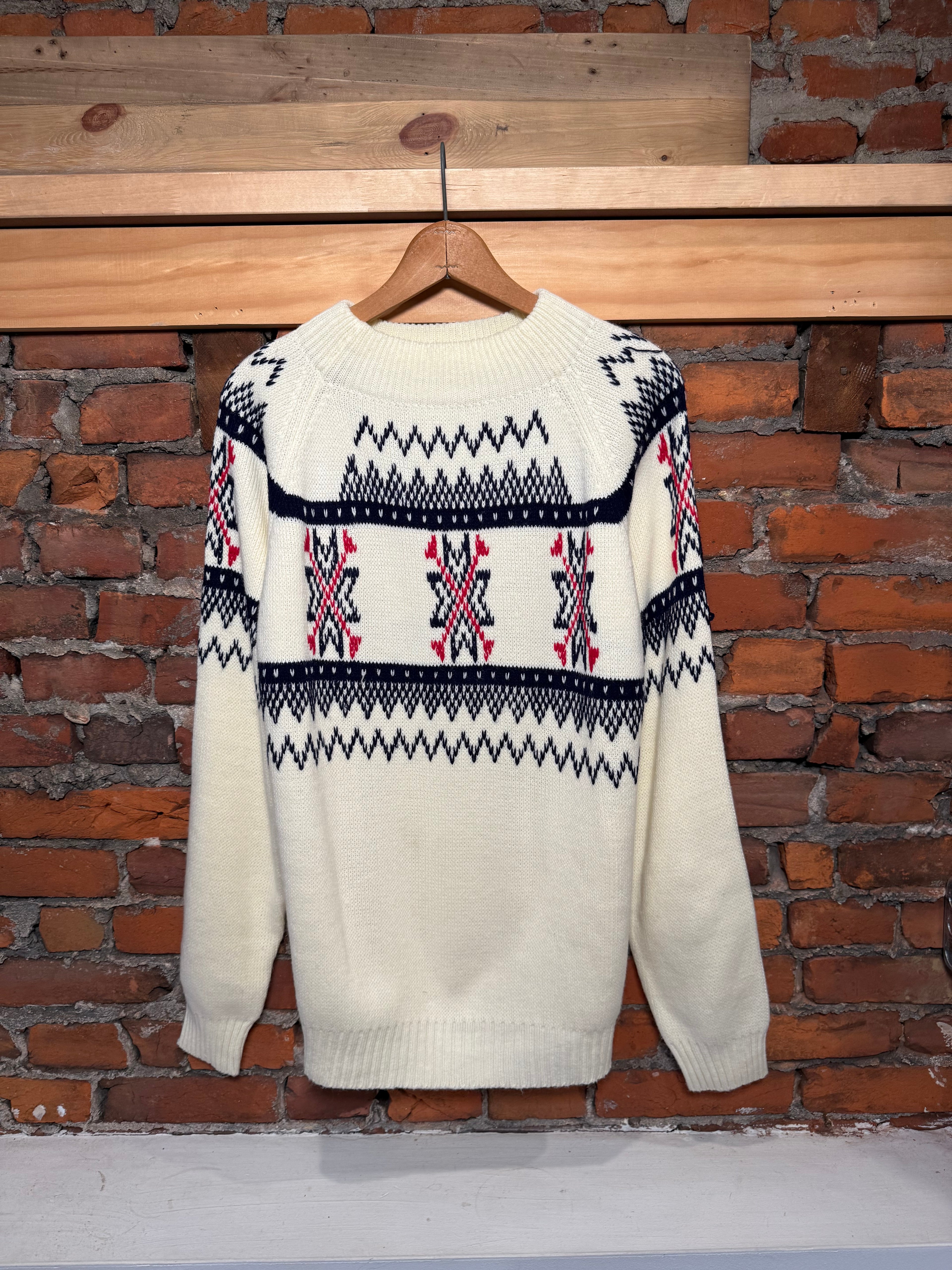 Vintage 70s JC Penney Pattern Knit Sweater (M)