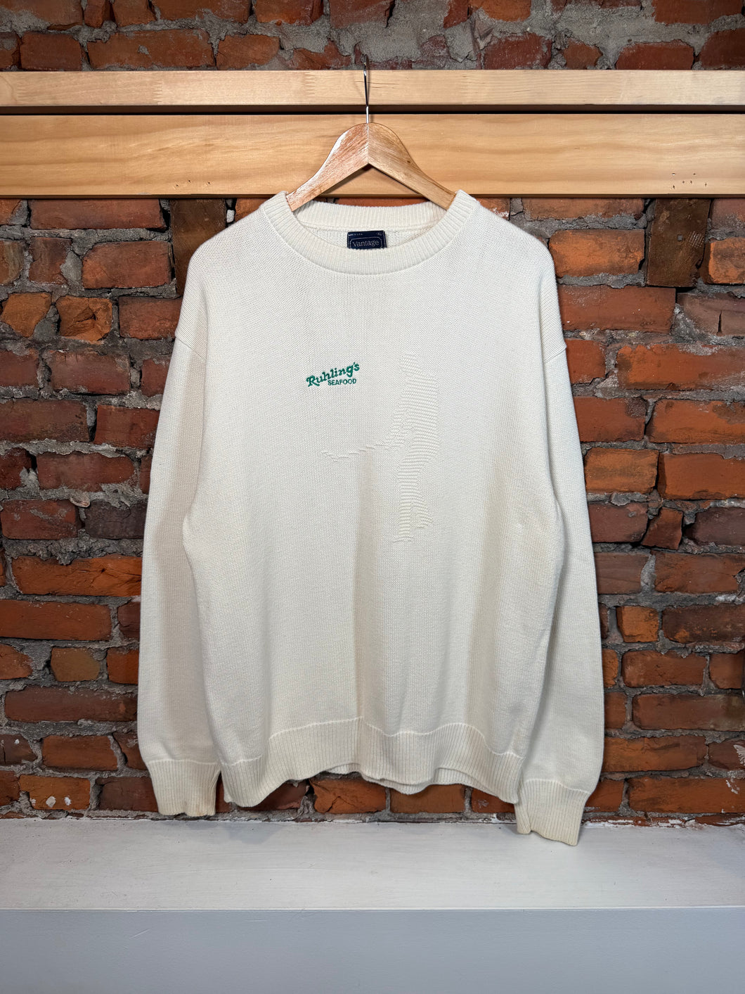 Vintage Knit Ruhlings Seafood Sweater (XL)