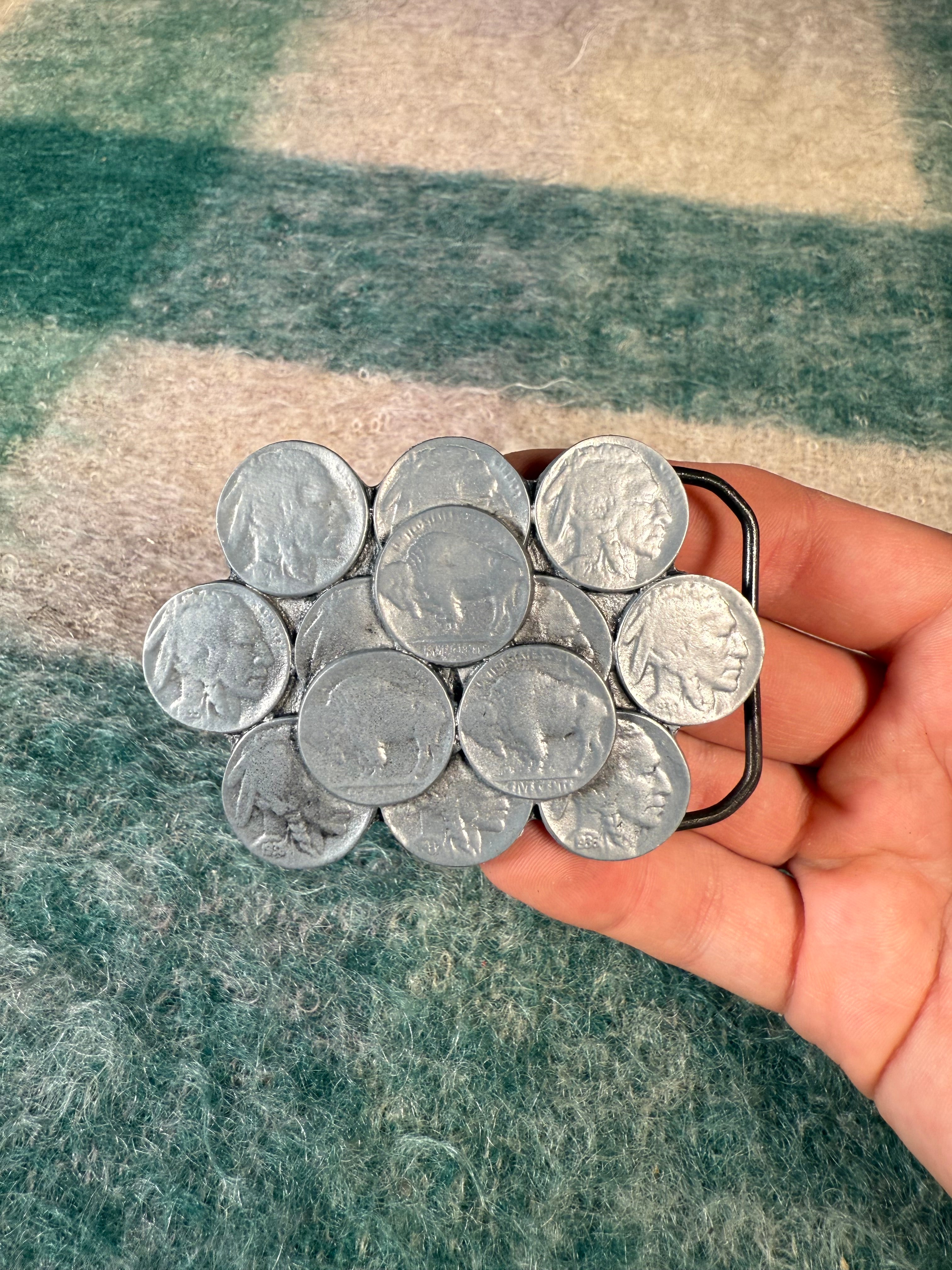 Charge Buffalo Nickel Belt Buckle