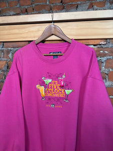 Vintage Pink Big Dogs It’s 5 O’clock Somewhere Crewneck (M)