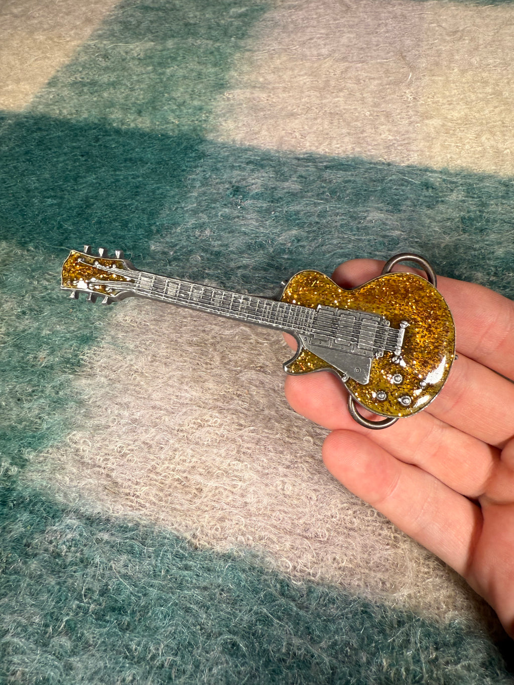 Vintage Gold Guitar Belt Buckle