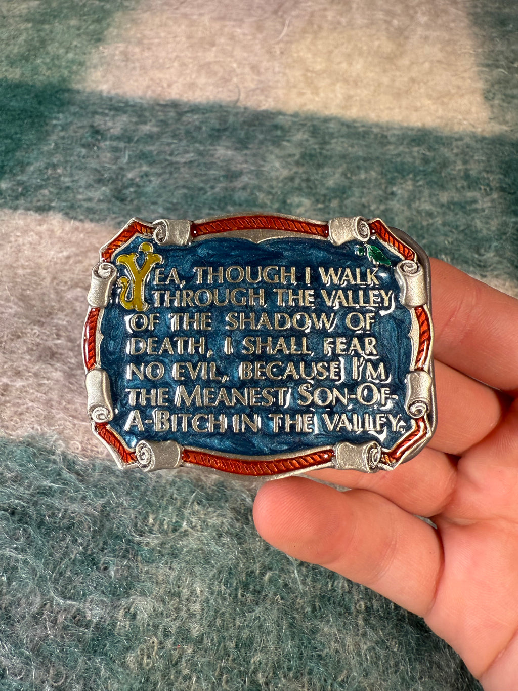 Vintage Meanest Son-of-a-Bitch in the Valley Belt Buckle
