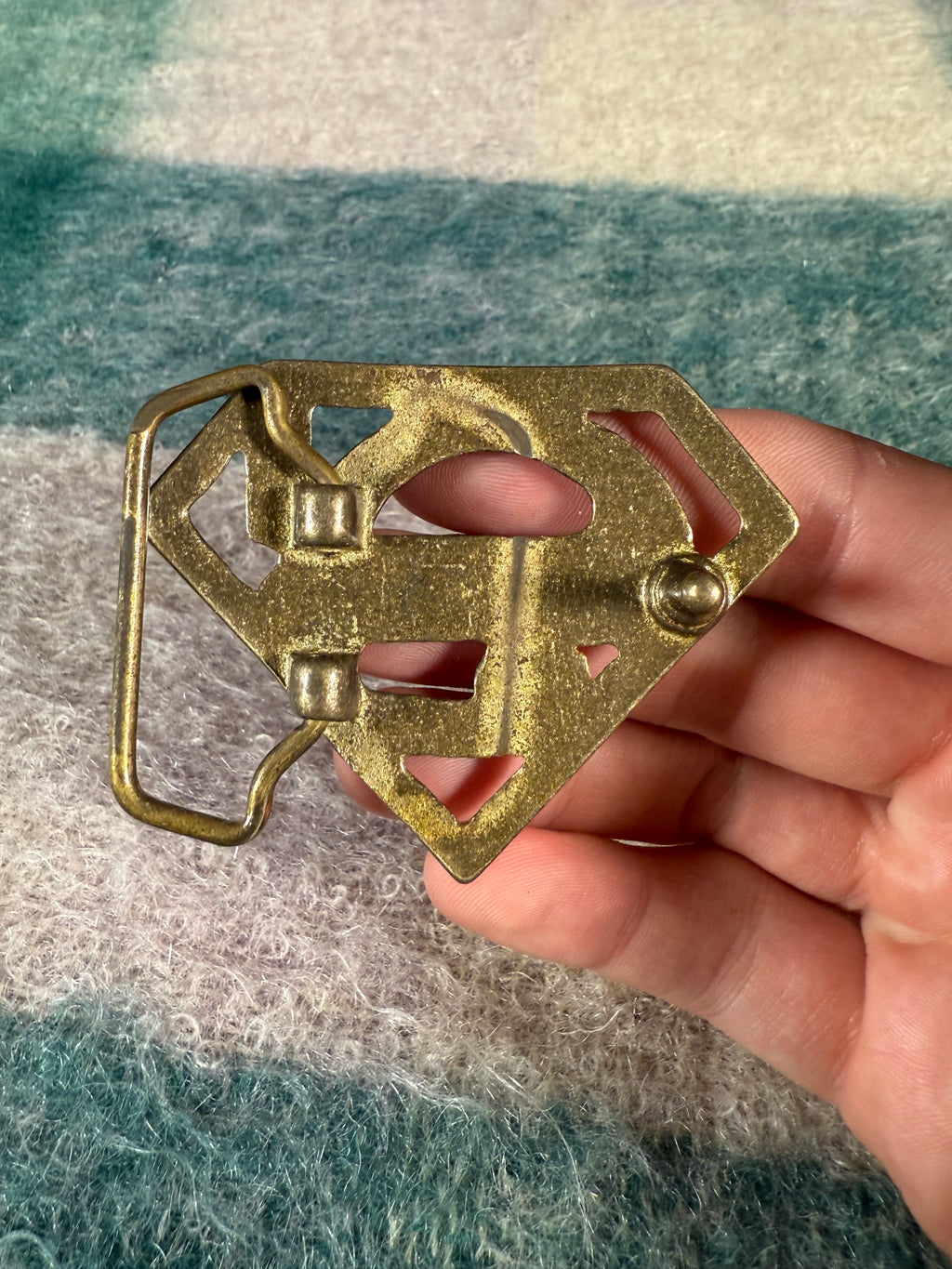 Vintage Superman Logo Belt Buckle