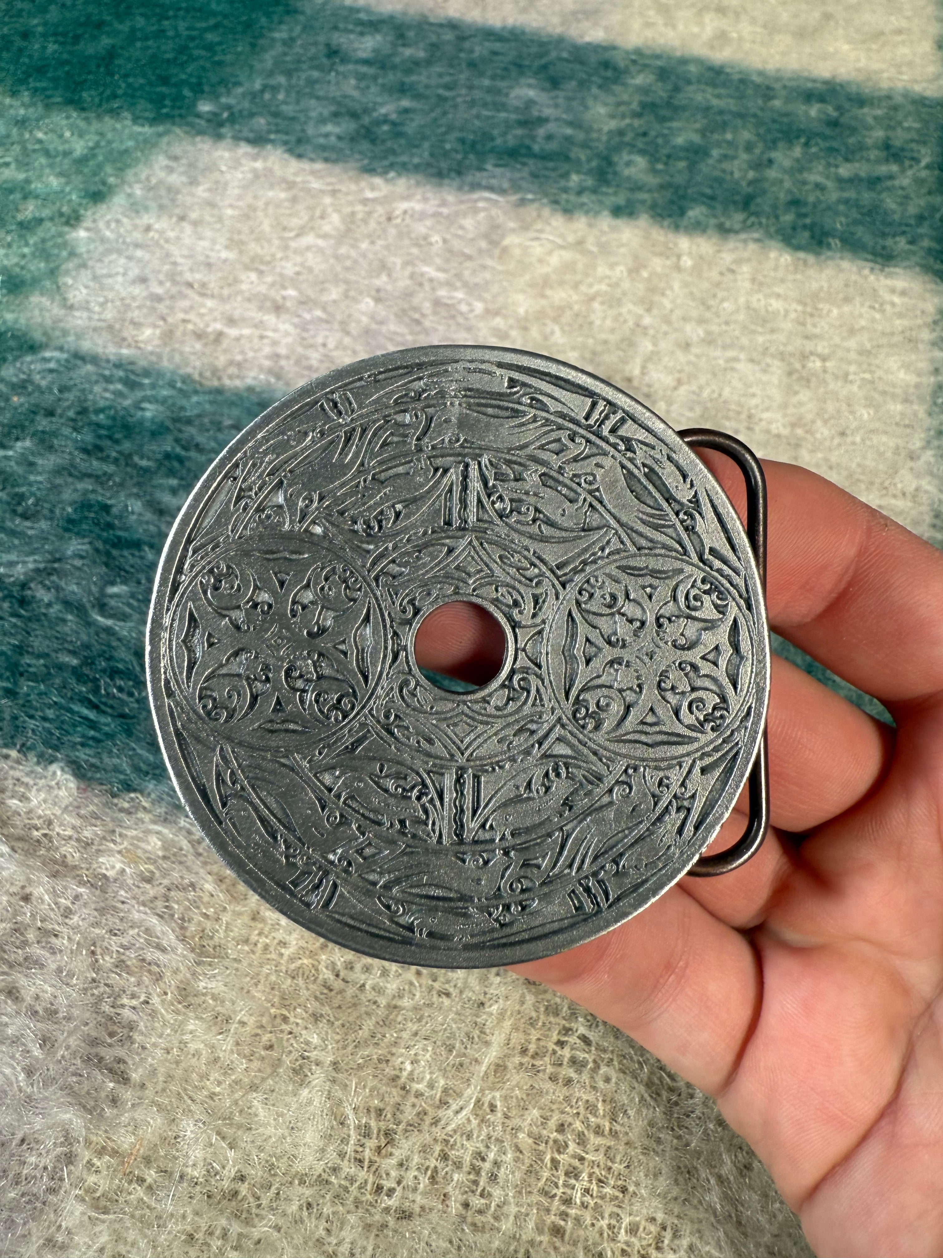 Vintage Celtic Wheel Belt Buckle