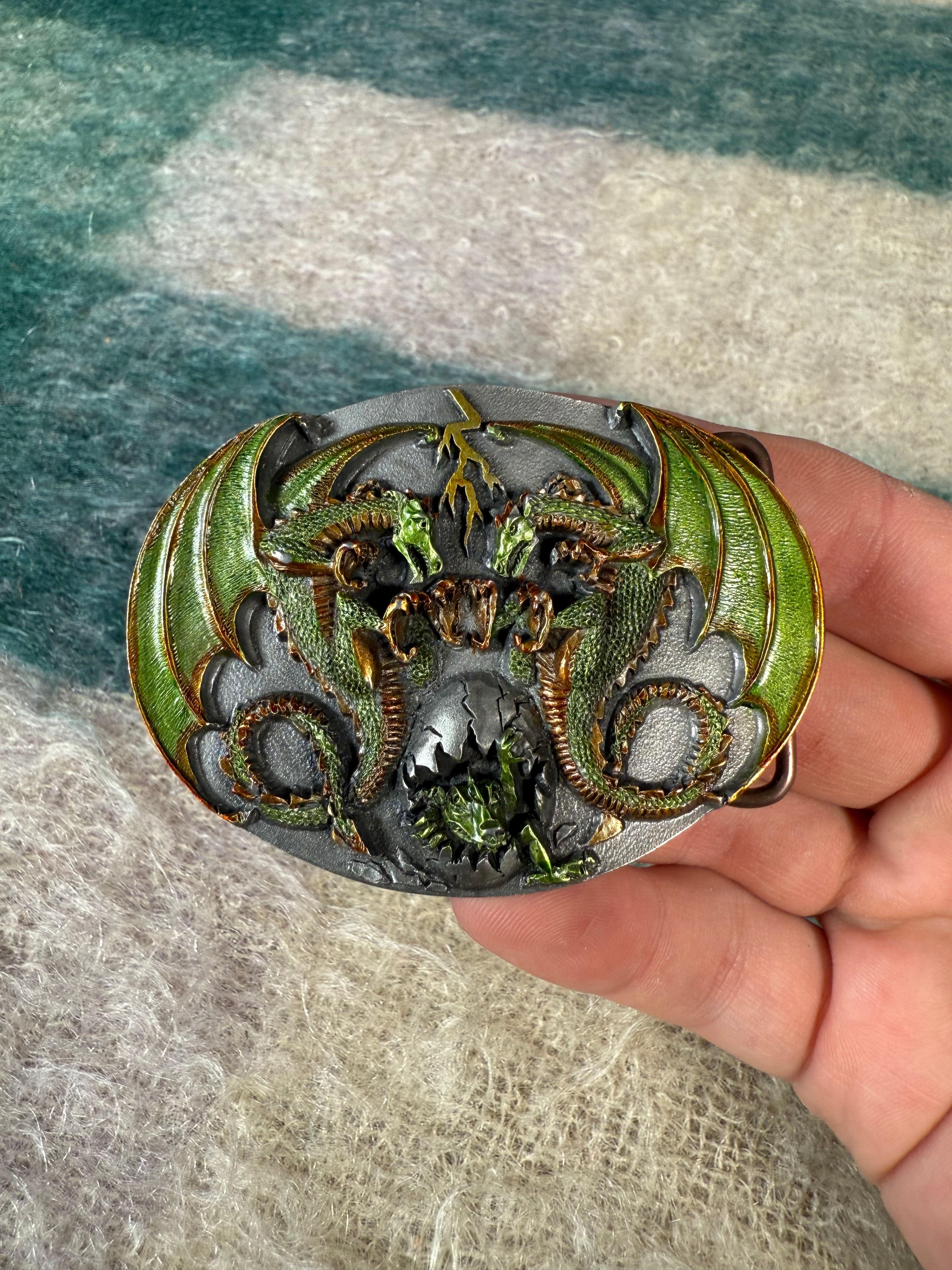 Vintage Dragon Egg Belt Buckle