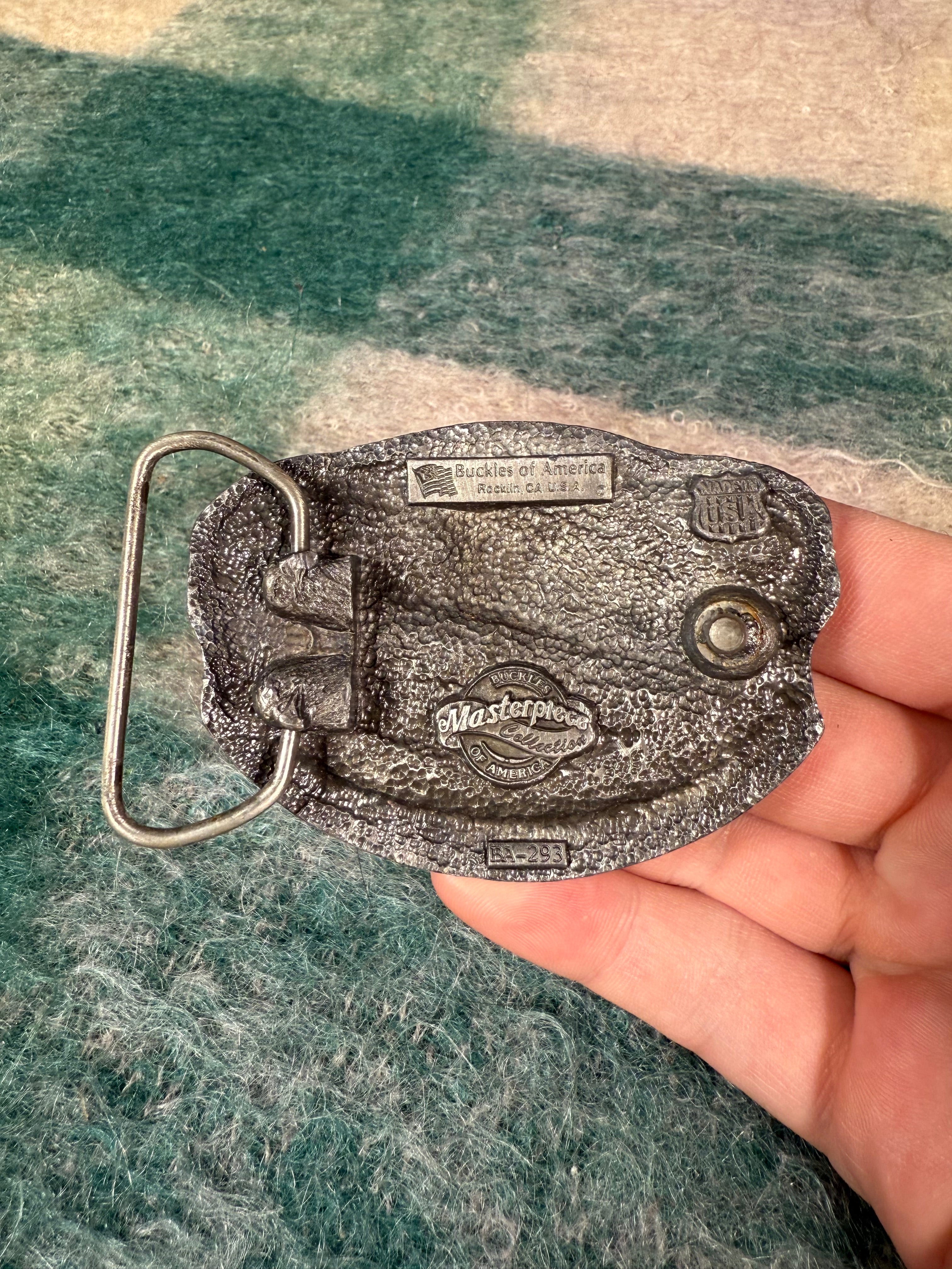 Vintage I’d Rather Be Bass Fishing No Color Belt Buckle