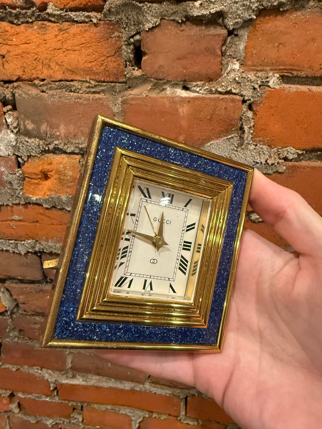 Vintage Gucci Lapis Clock (Needs Refurbished)