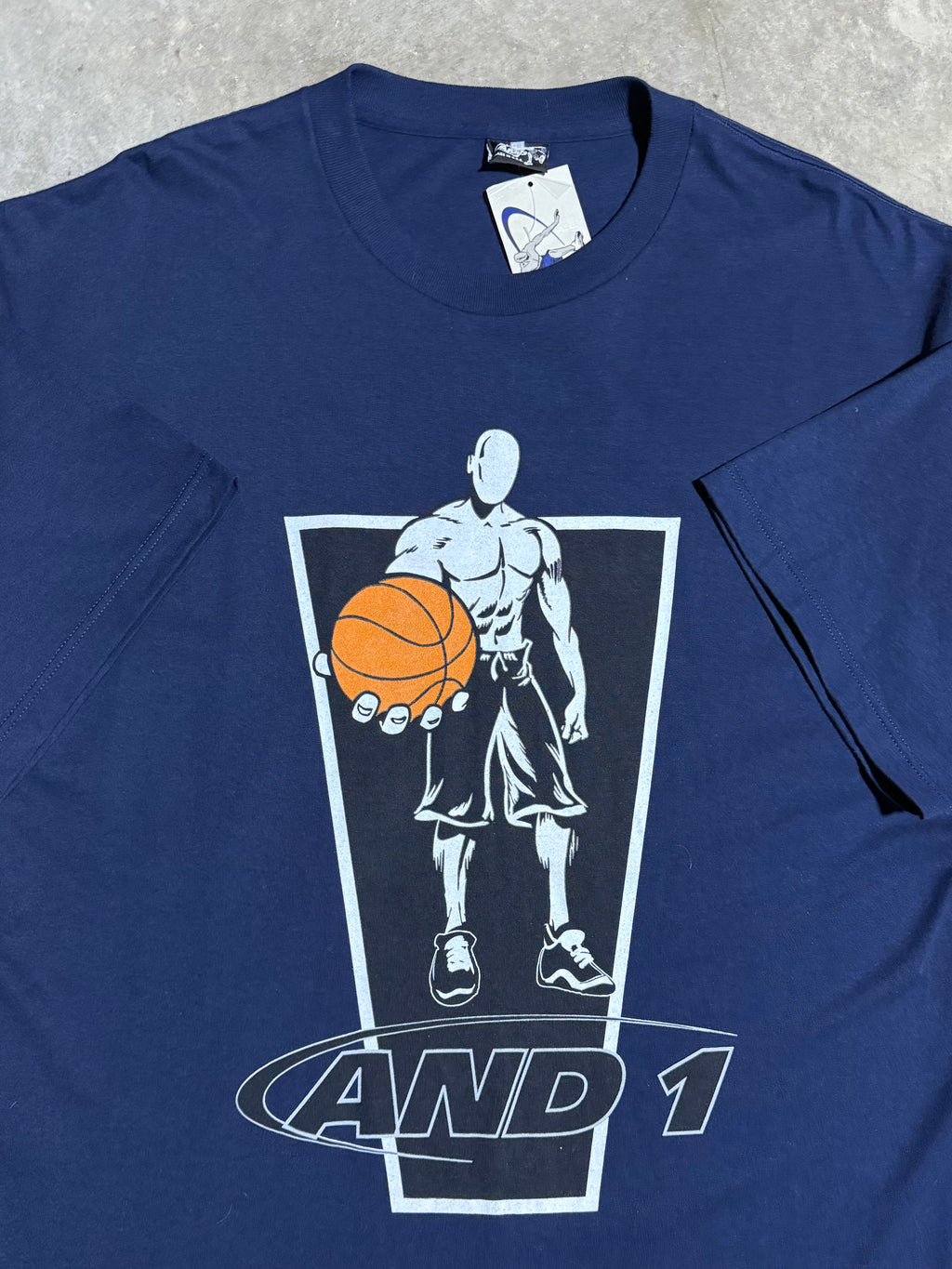 Vintage Unworn And1 Blue T-Shirt (2XL)