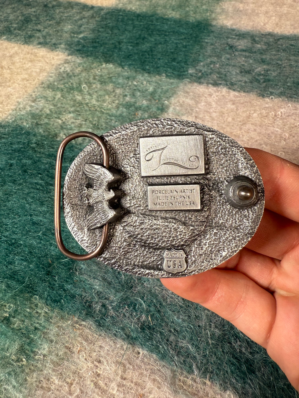 Vintage Wolf Circle Belt Buckle